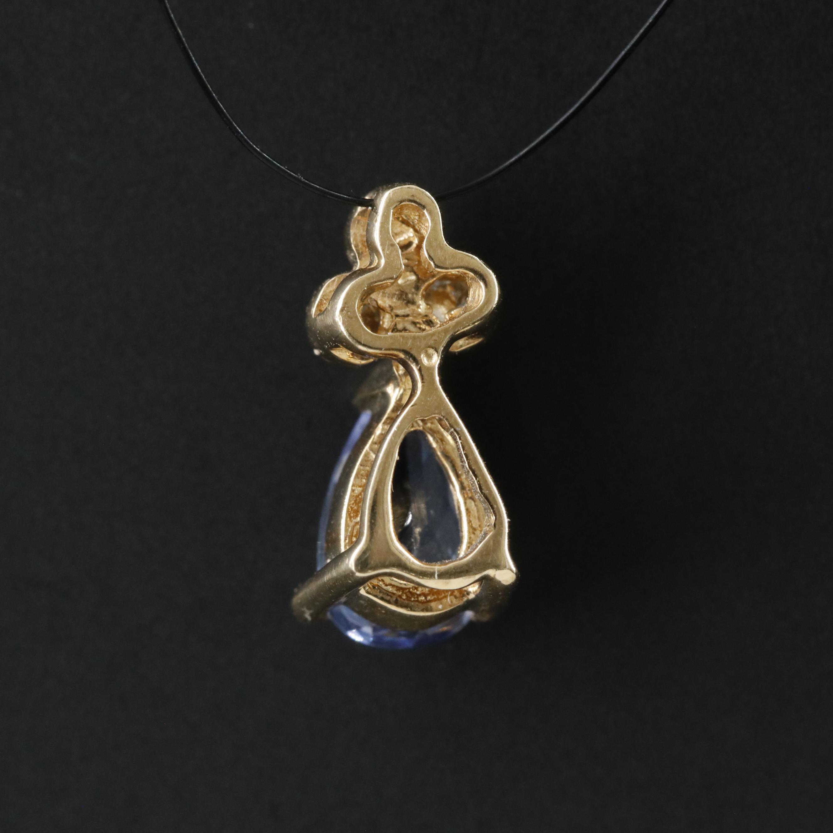 14K Tanzanite and Diamond Pendant