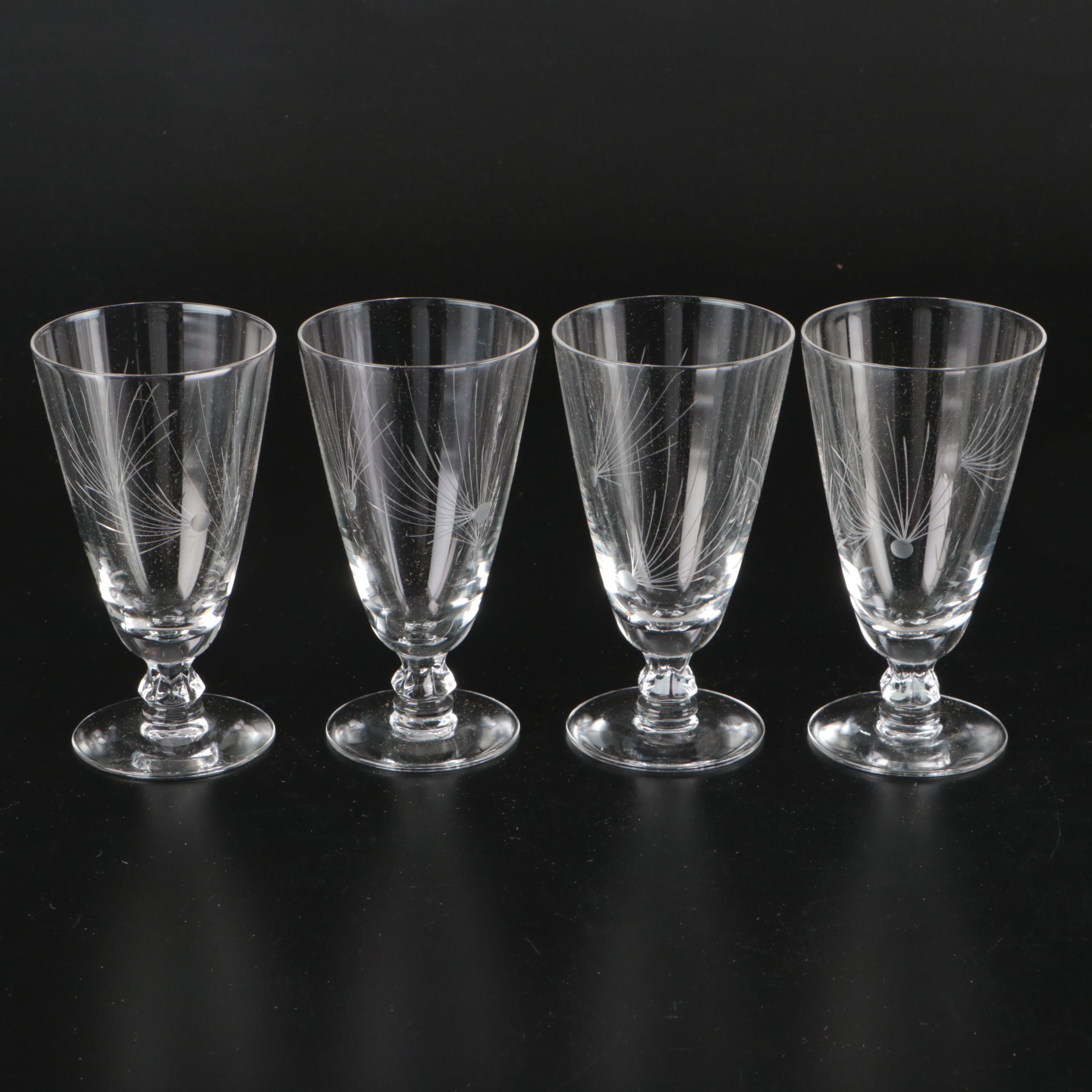 Vintage Fostoria with Other Glass Coupes and Glassware