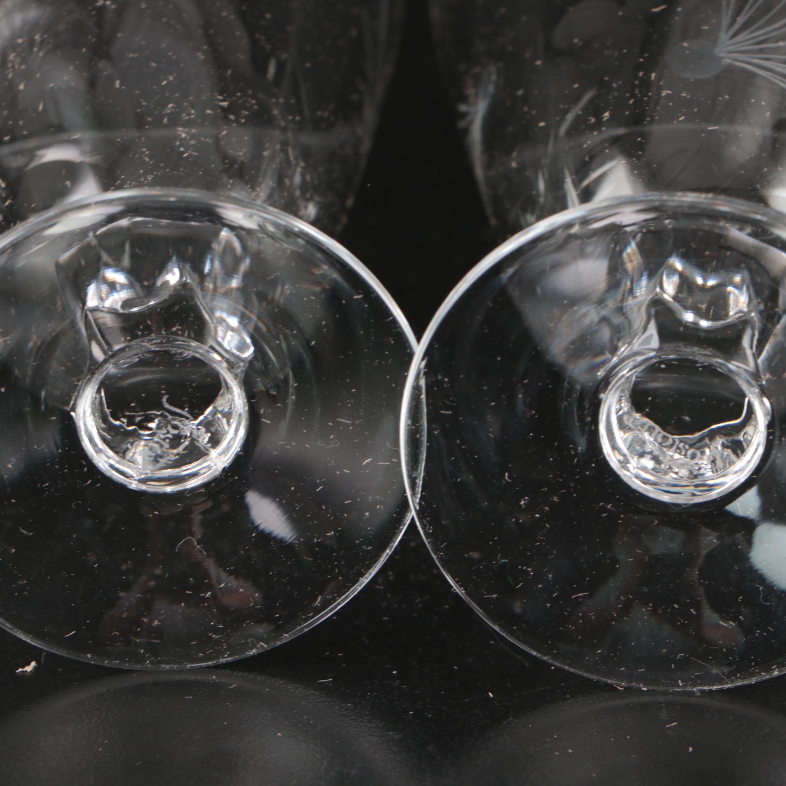 Vintage Fostoria with Other Glass Coupes and Glassware