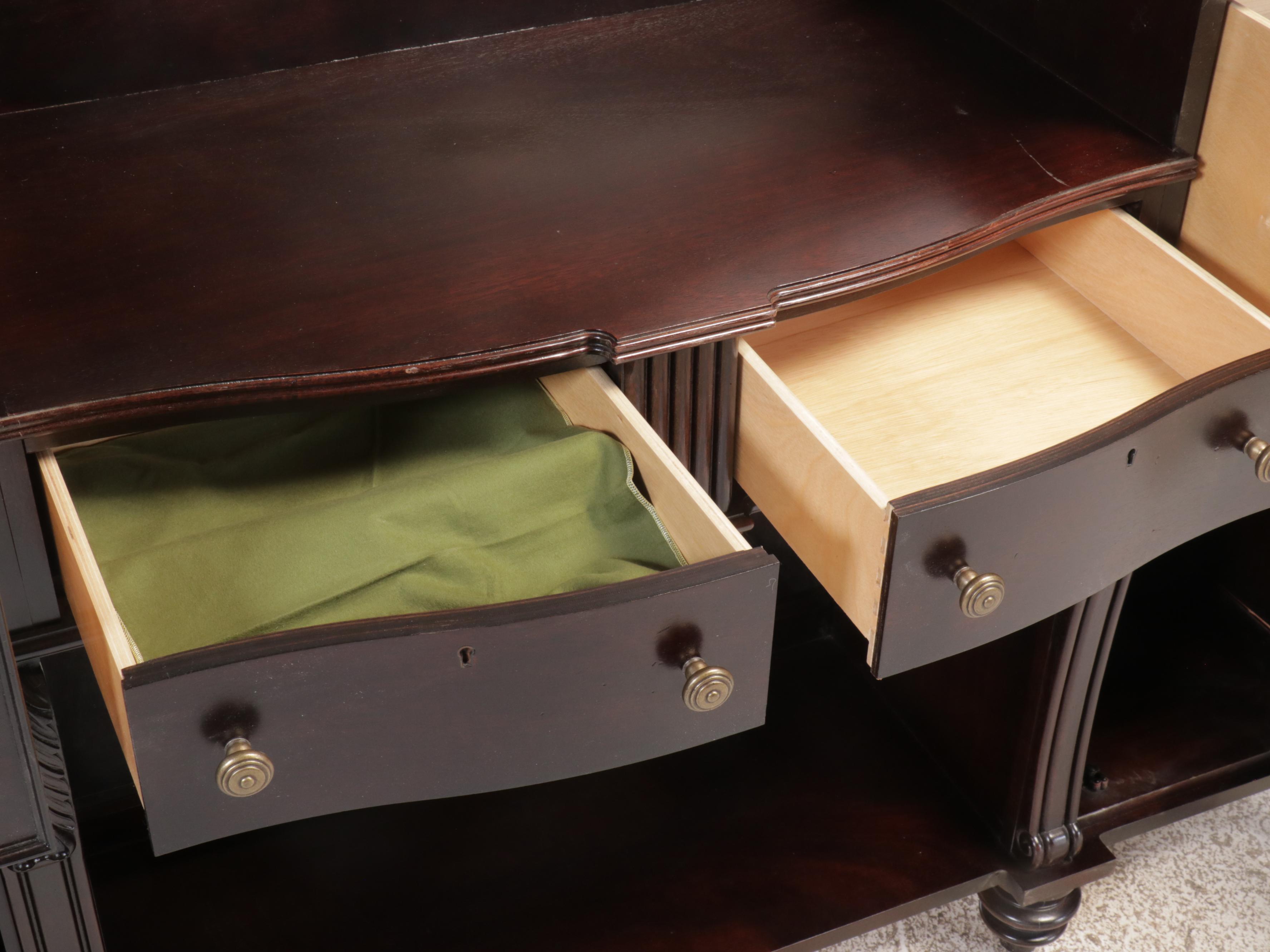 Stanley Furniture Double Pedestal Mahogany Buffet