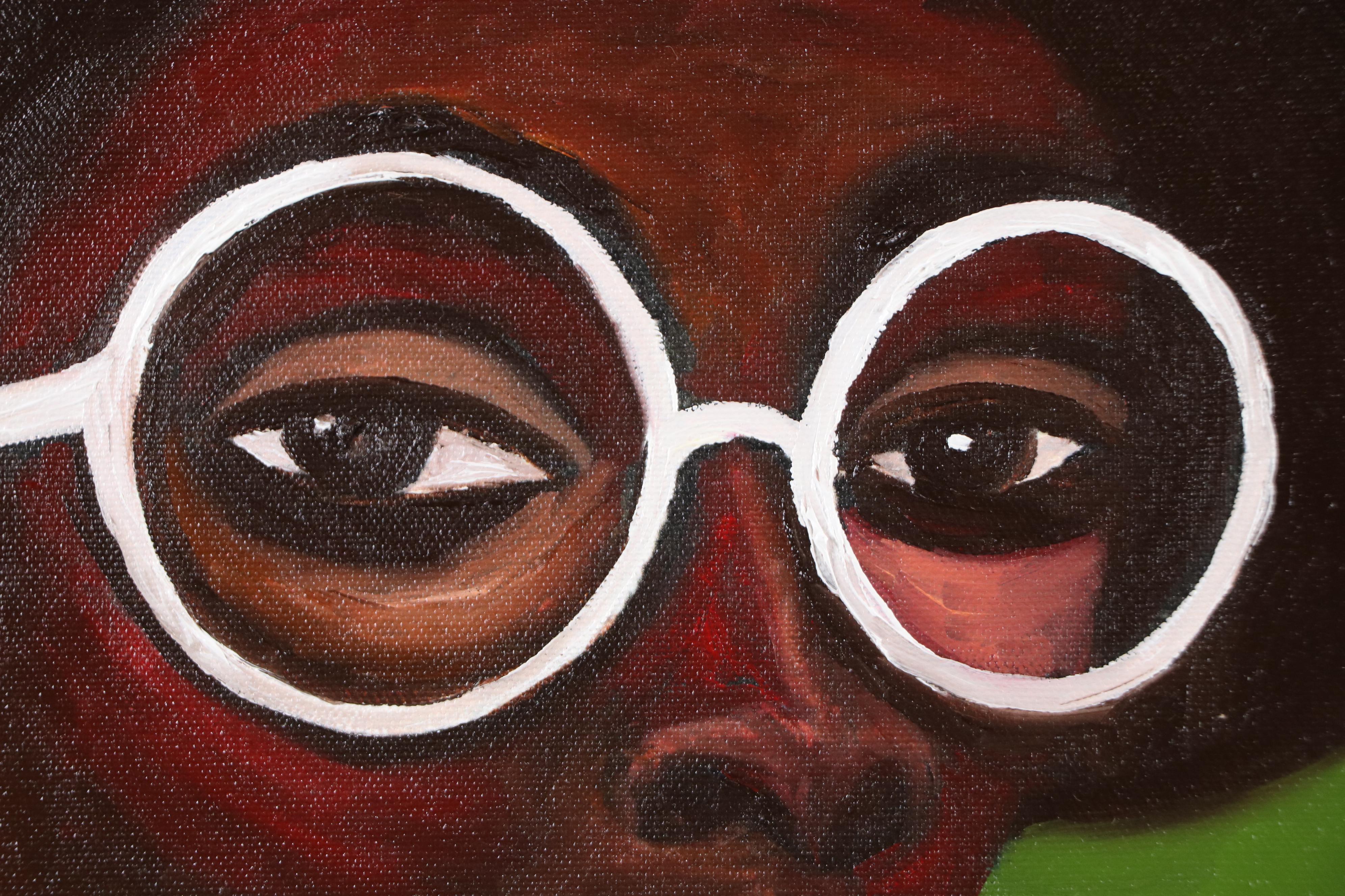 Oluwakemi Omowaire Oil Portrait Painting of Woman in Glasses, 2025