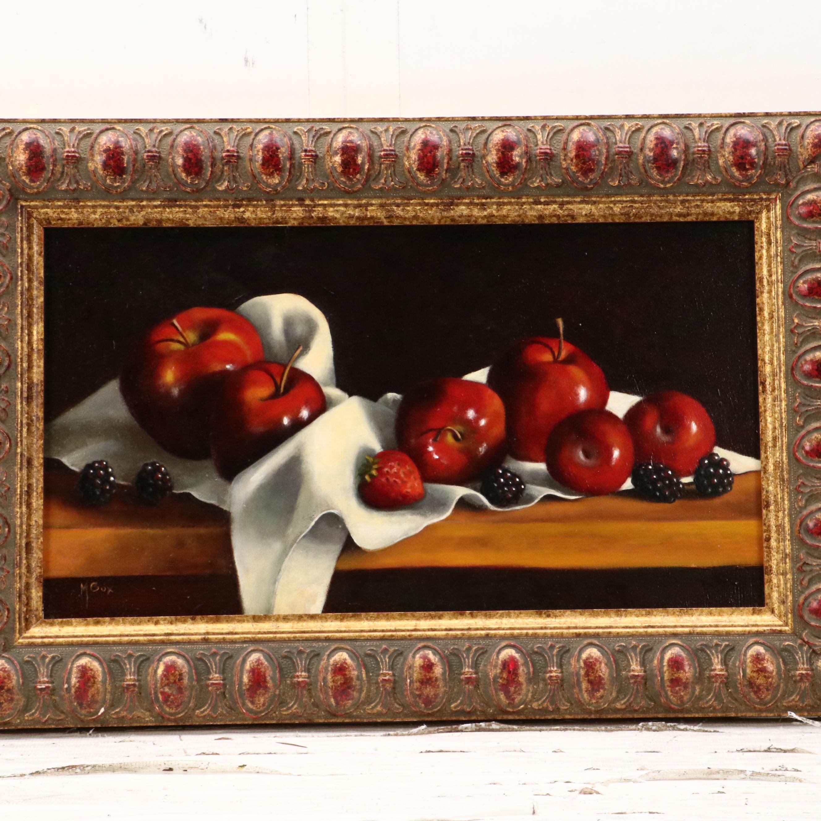 Mike Box Oil Painting "Three Delicious and a Rome", 20th Century