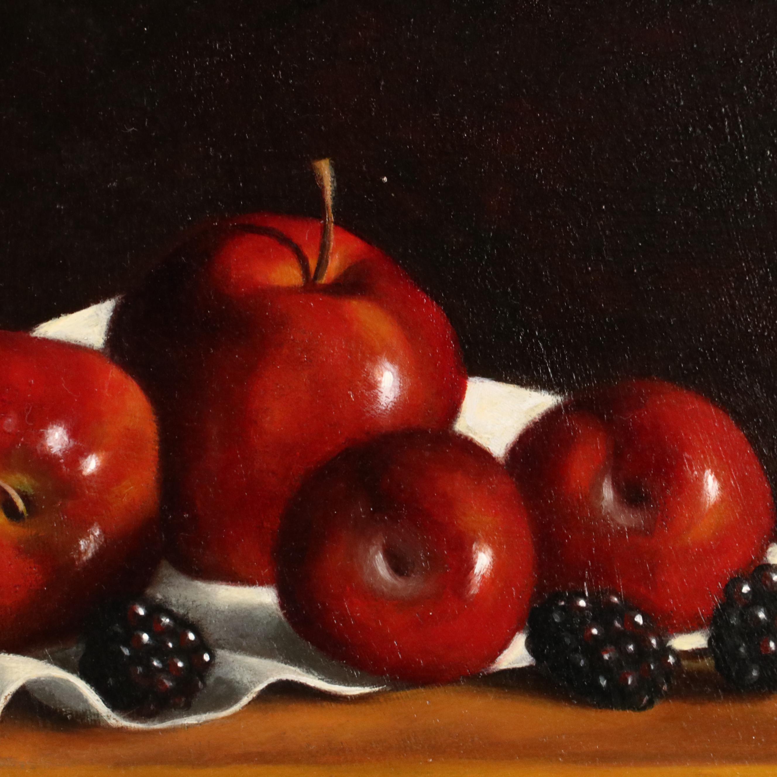 Mike Box Oil Painting "Three Delicious and a Rome", 20th Century