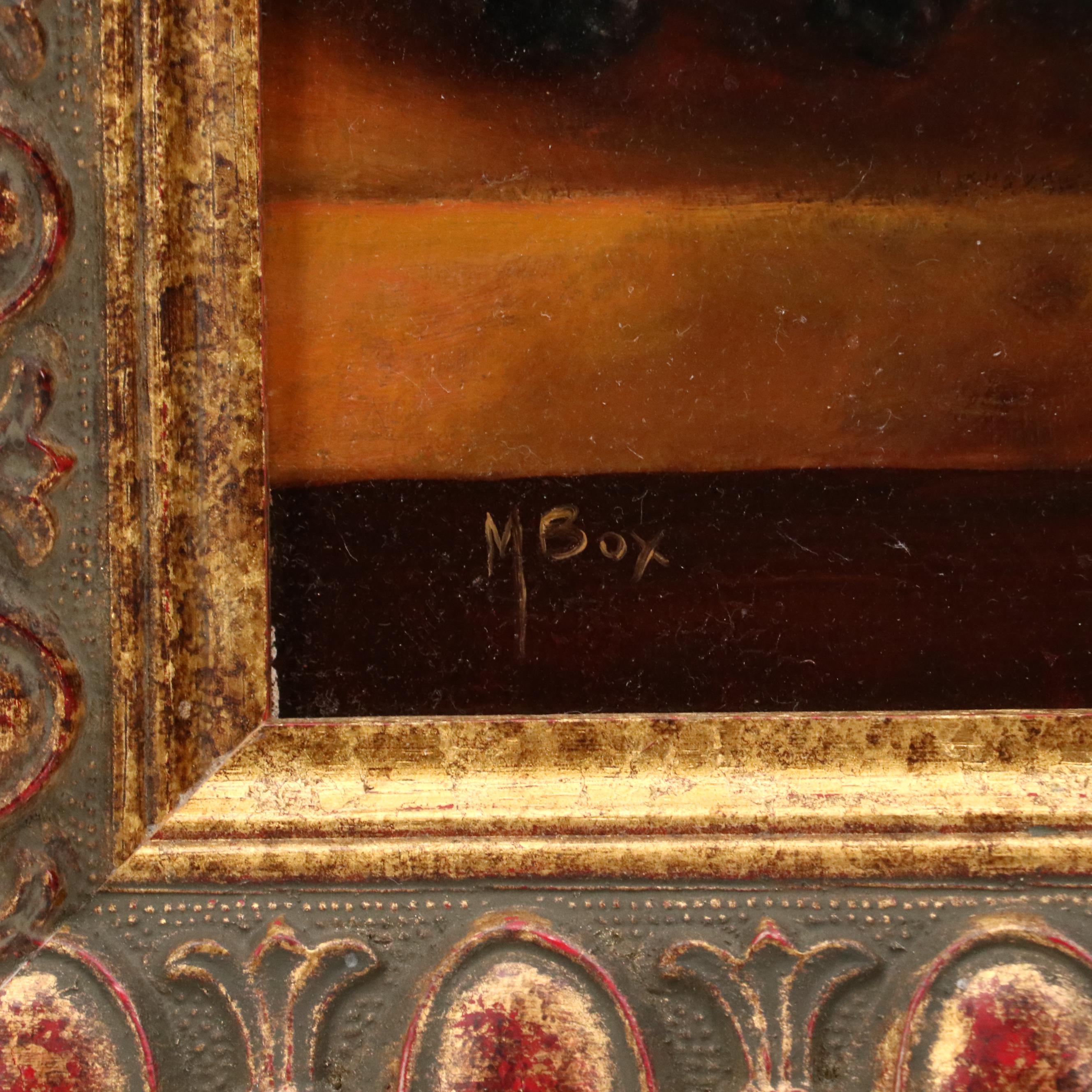 Mike Box Oil Painting "Three Delicious and a Rome", 20th Century