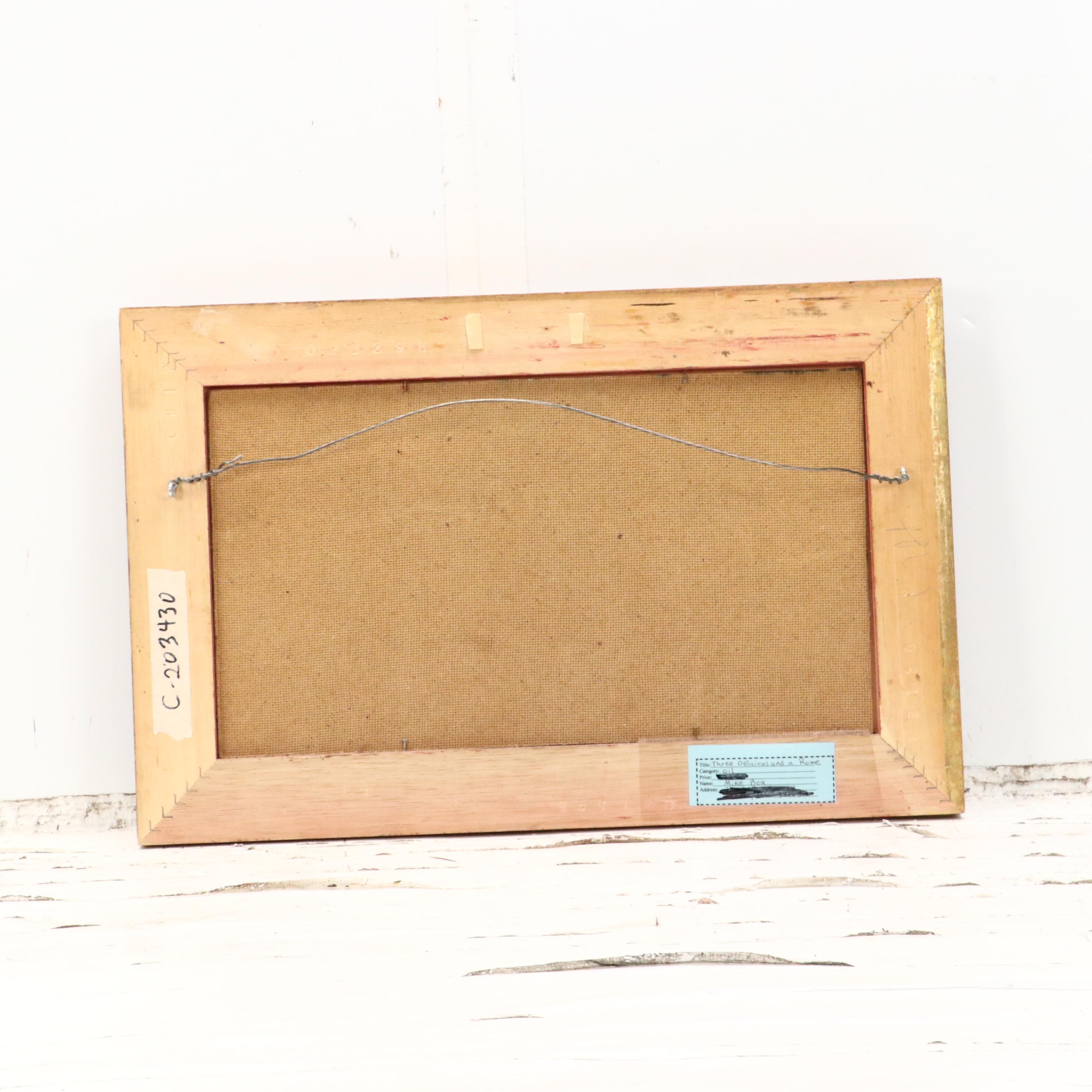 Mike Box Oil Painting "Three Delicious and a Rome", 20th Century