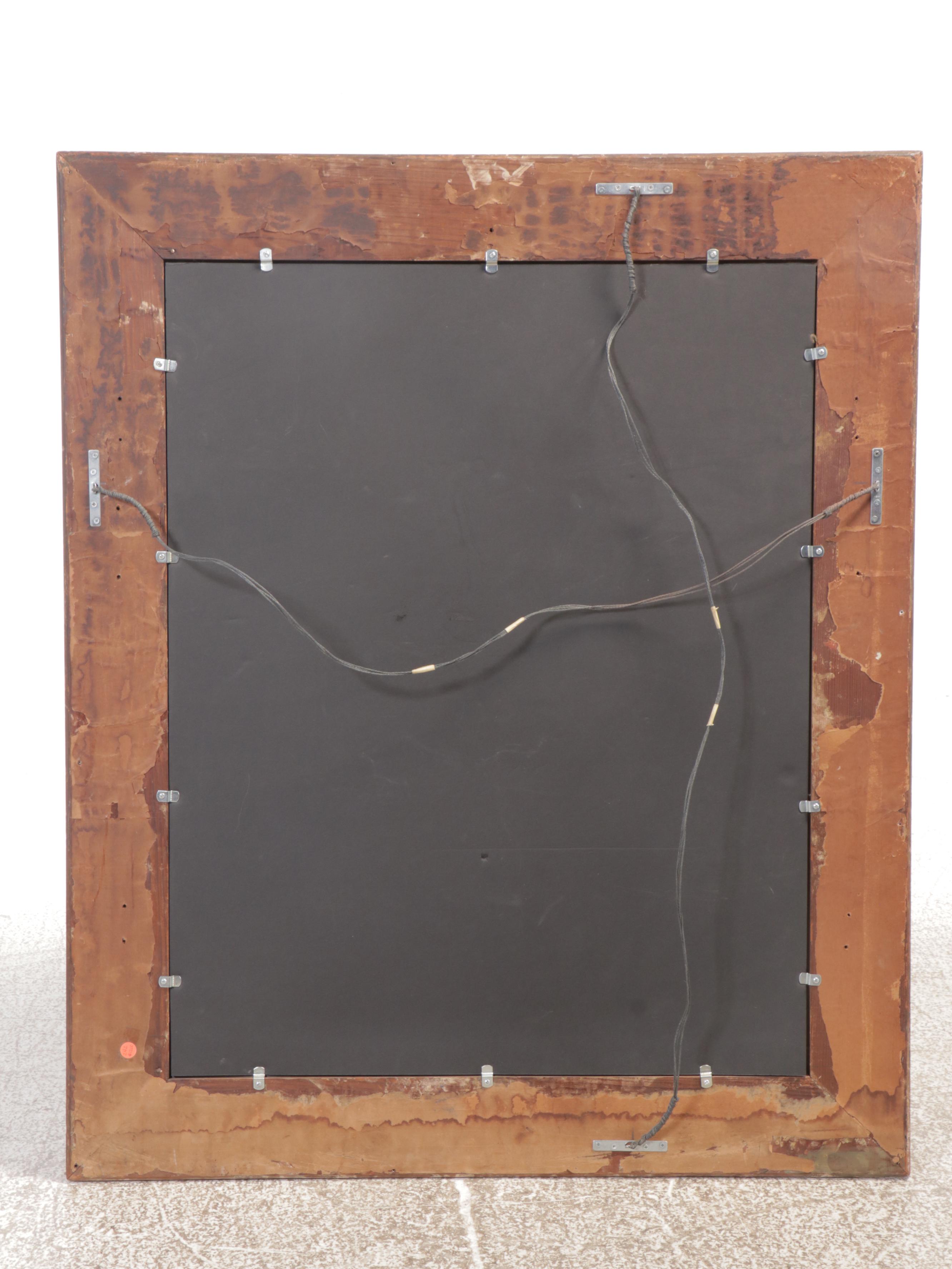 Art Nouveau Style Painted Wood Wall Mirror, Late 19th/Early 20th C.