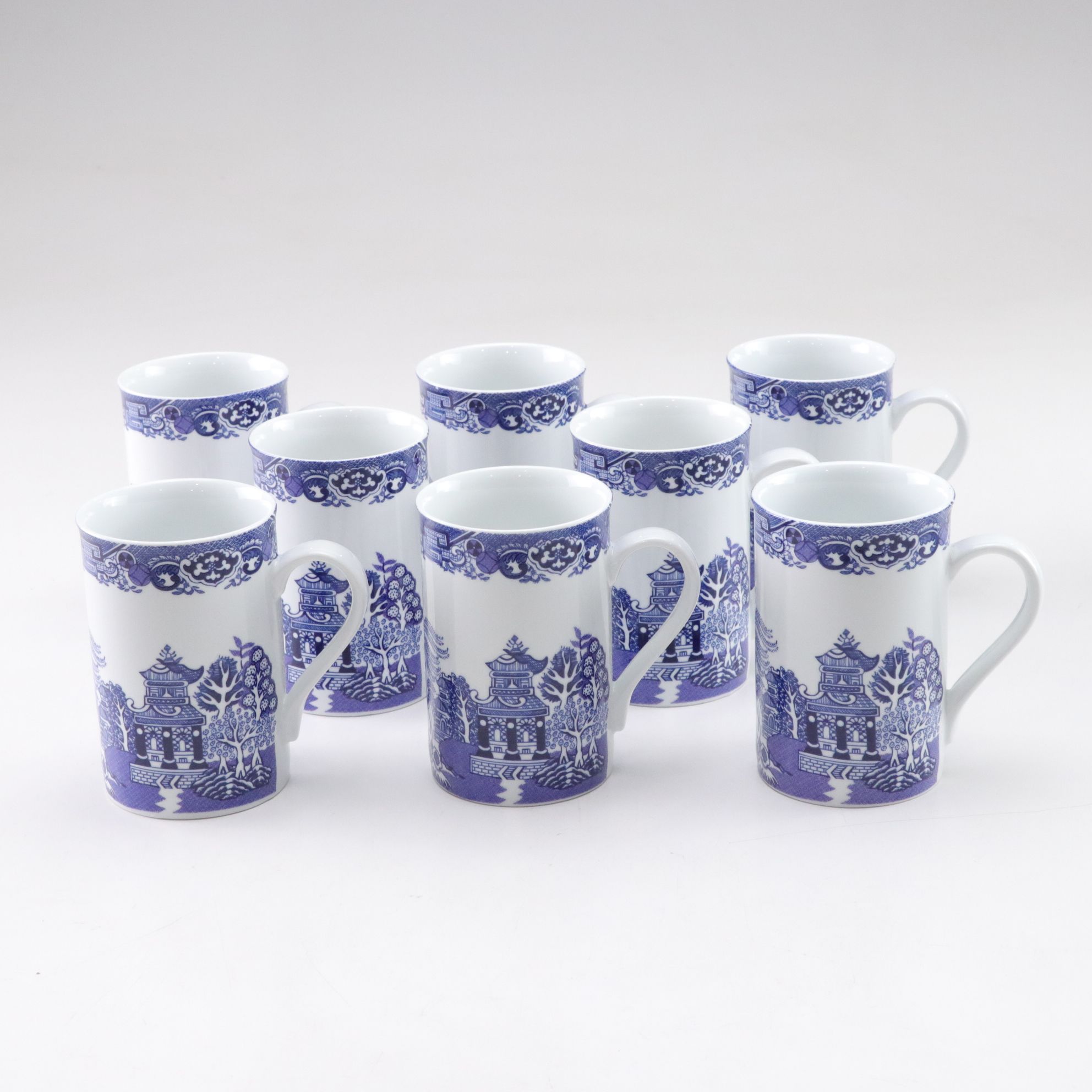 Royal Cuthbertson "Blue Willow" Coffee Set and Serveware