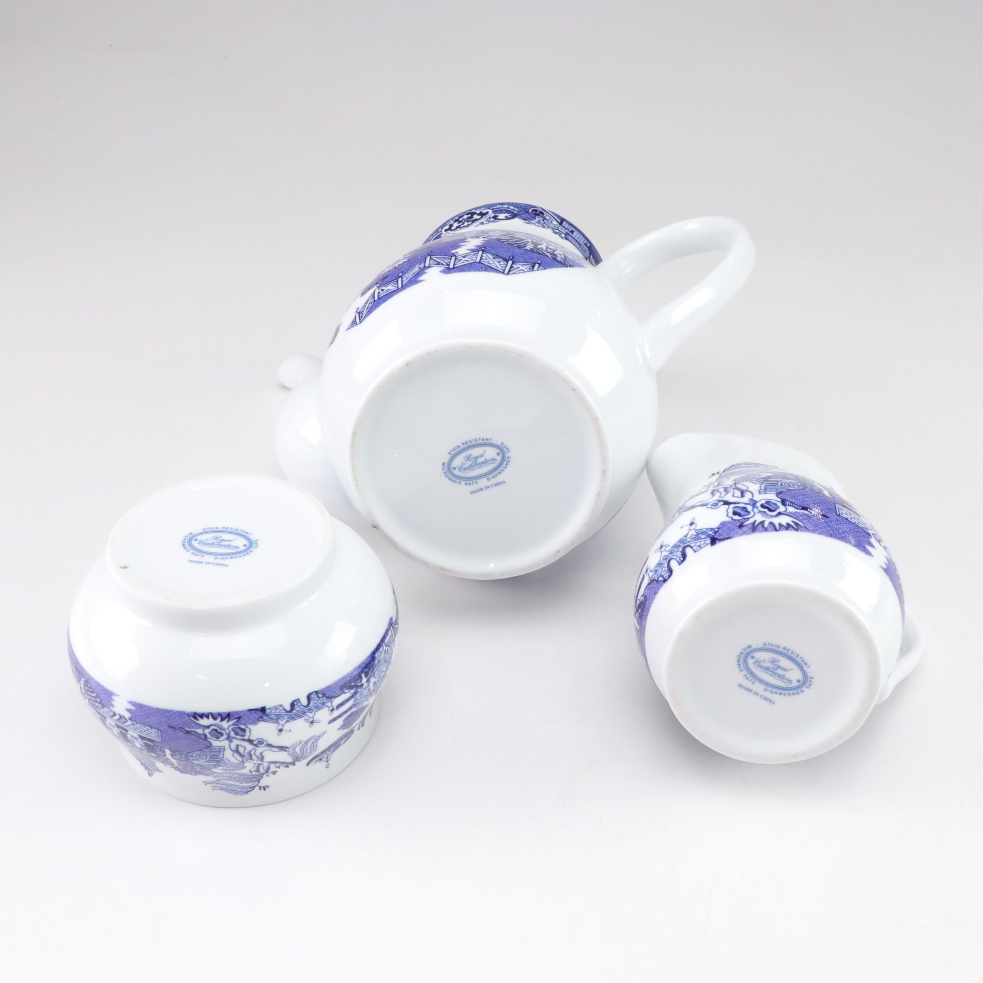 Royal Cuthbertson "Blue Willow" Coffee Set and Serveware