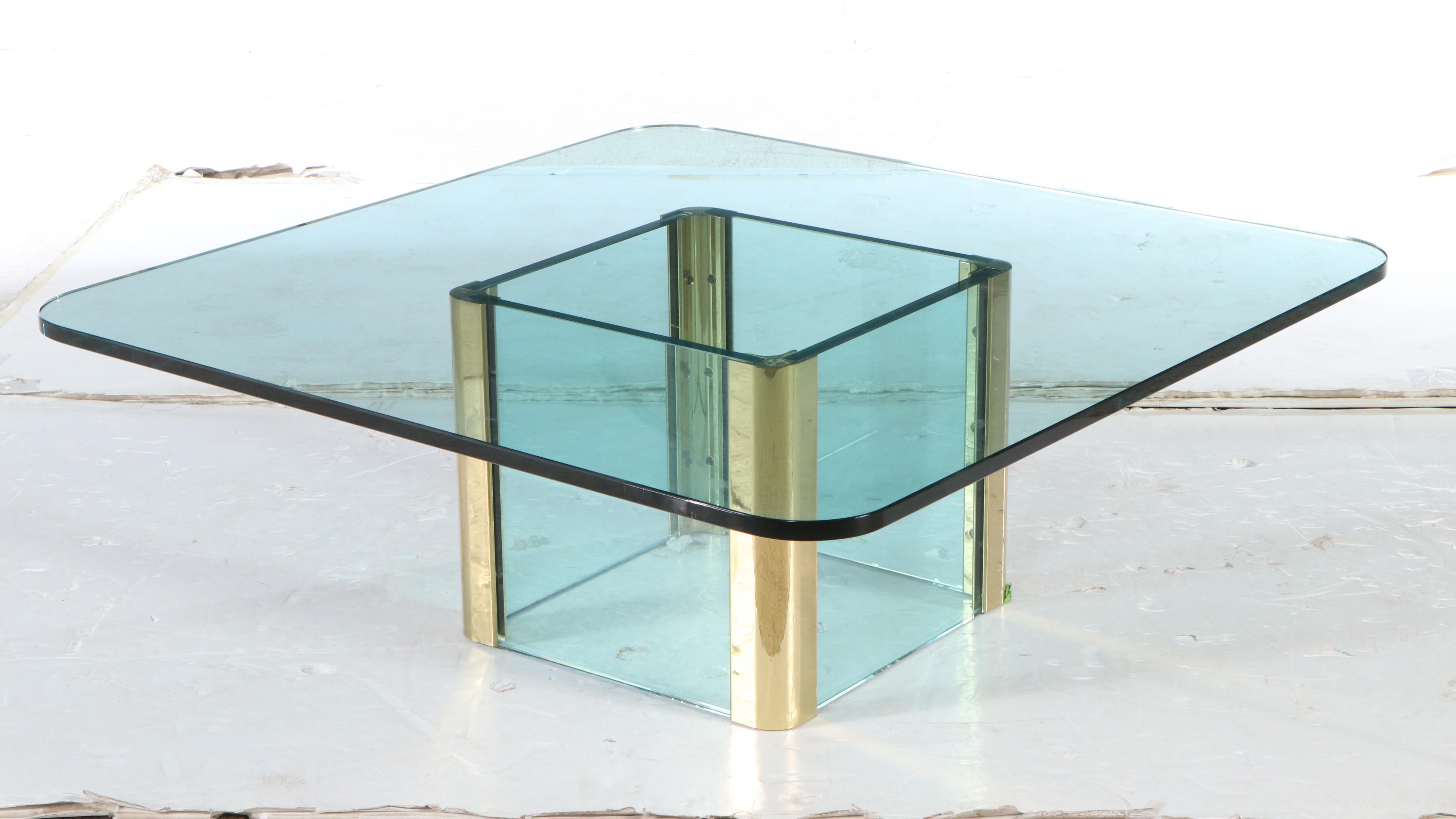 Mid Century Modern Glass Coffee Table
