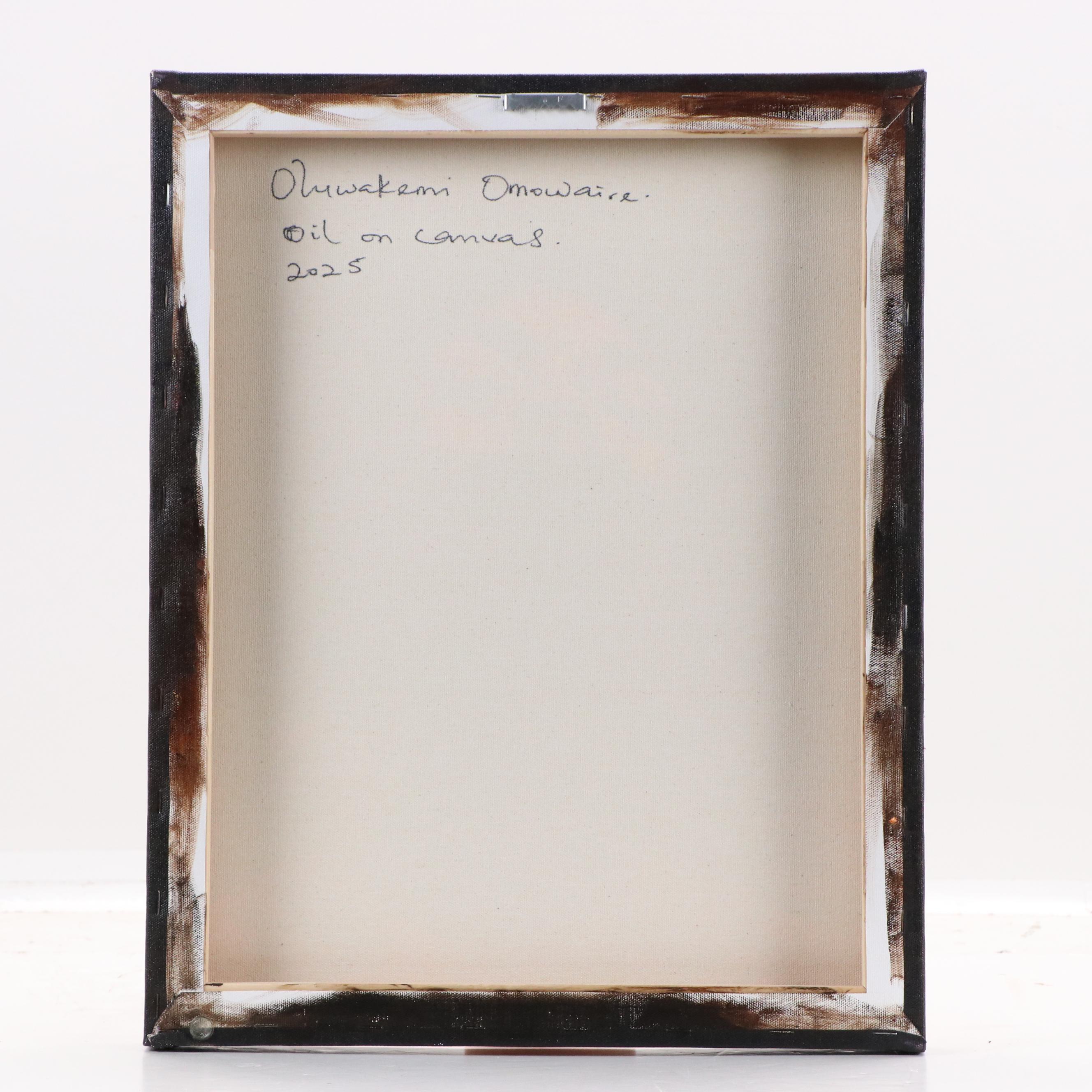 Oluwakemi Omowaire Oil Portrait of Woman Among Roses, 2025