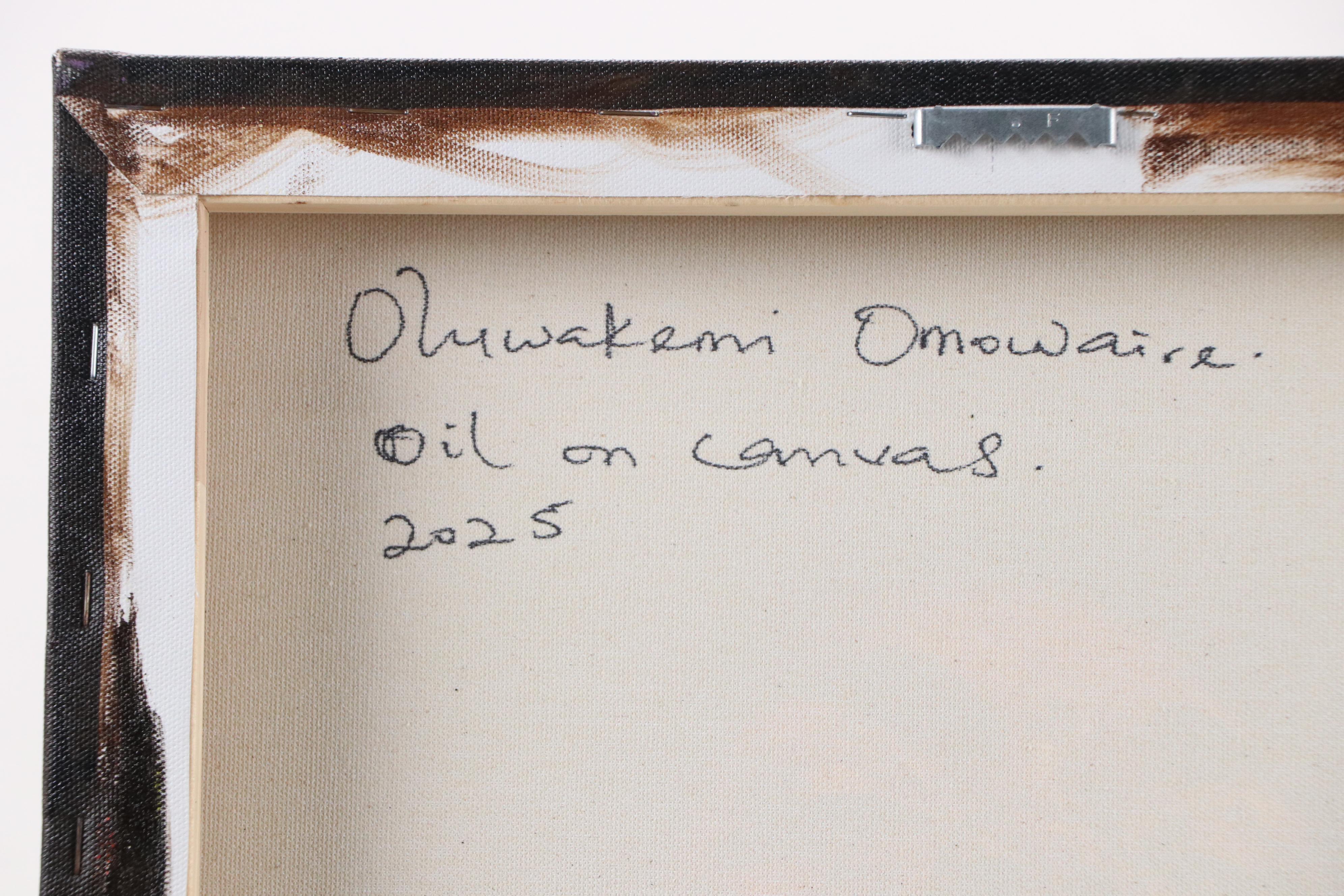 Oluwakemi Omowaire Oil Portrait of Woman Among Roses, 2025