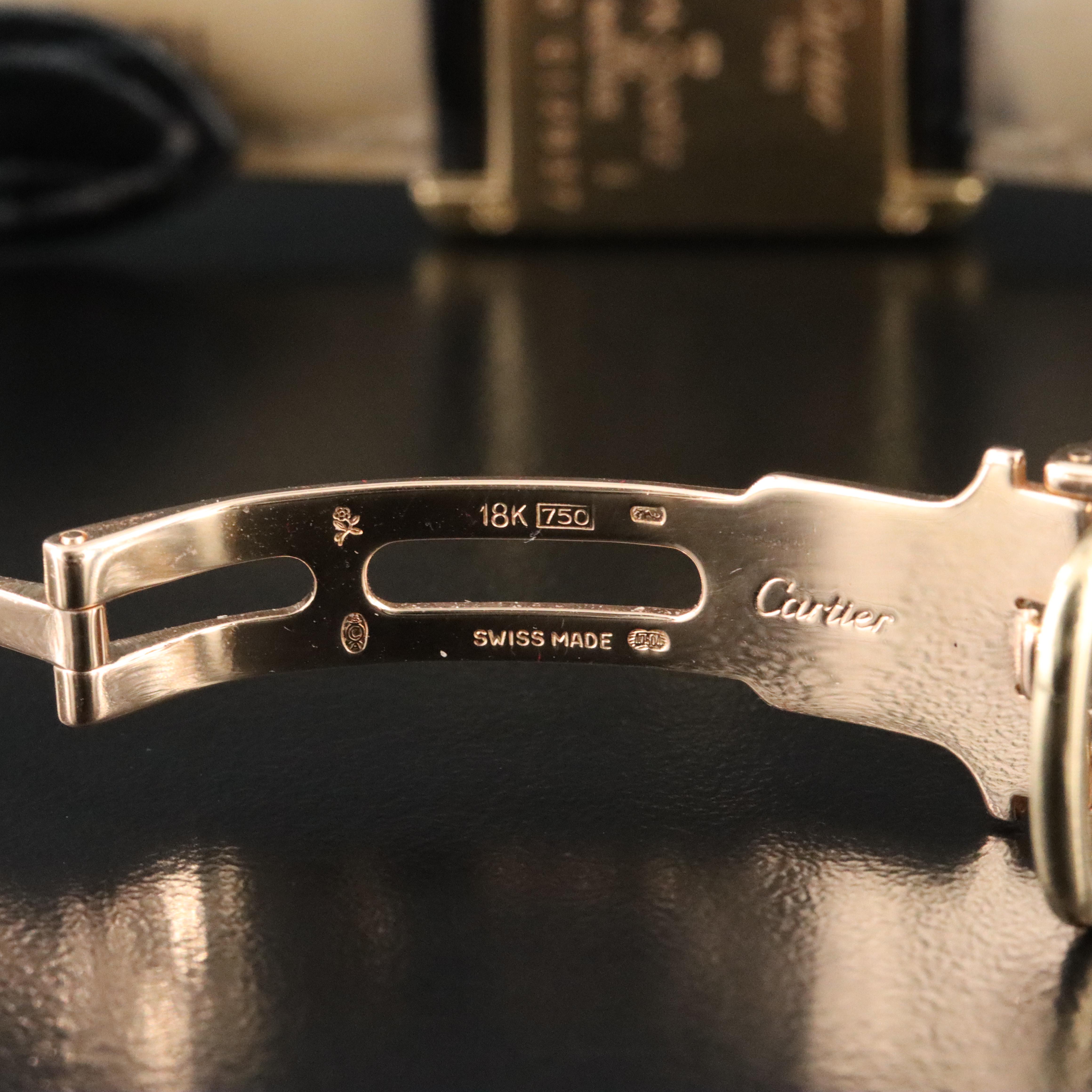 Cartier 18K Mini Tank Quartz Model 11410 Factory Diamond Watch