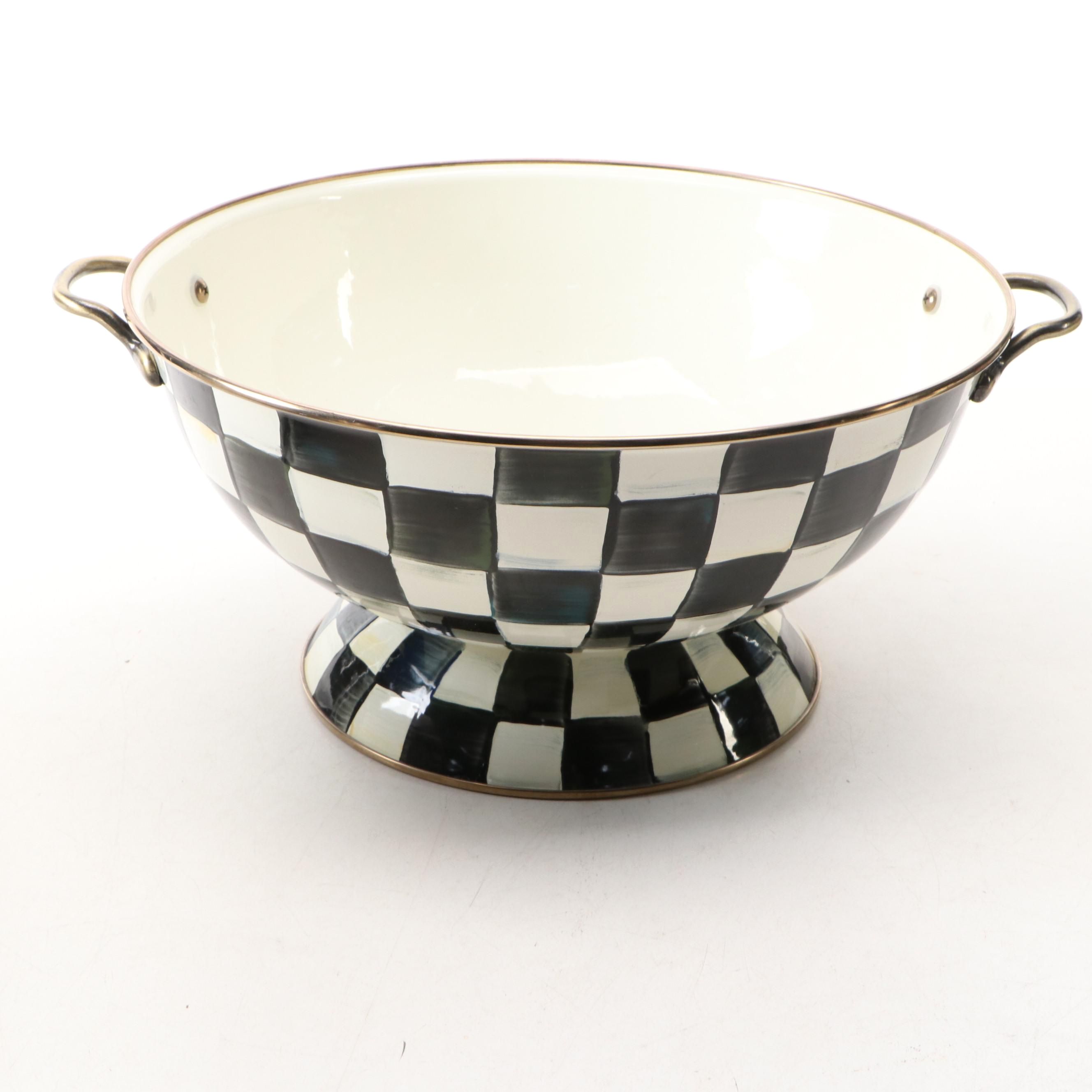 MacKenzie-Childs "Courtly Check" Enamel Everything Bowl