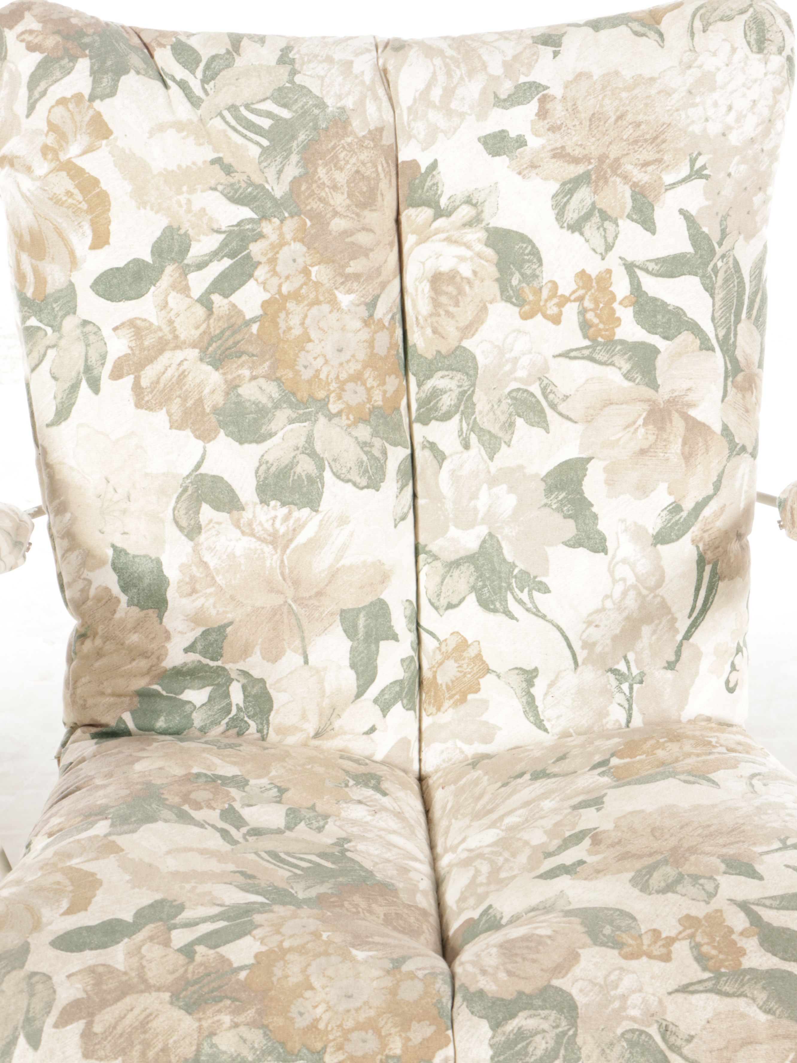 Homecrest White-Painted Wrought Iron Patio Furniture with Cushions