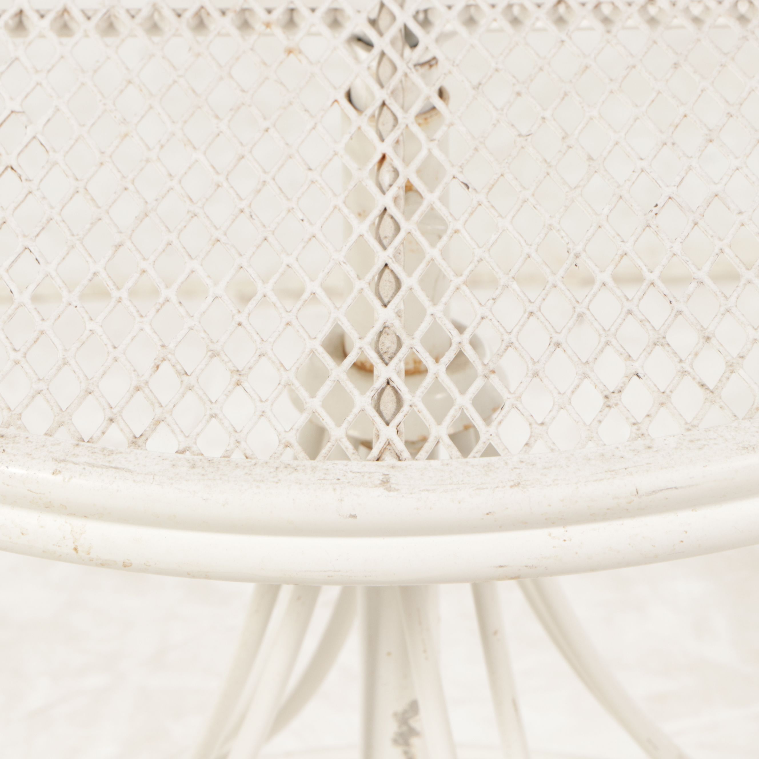 Homecrest White-Painted Wrought Iron Patio Furniture with Cushions