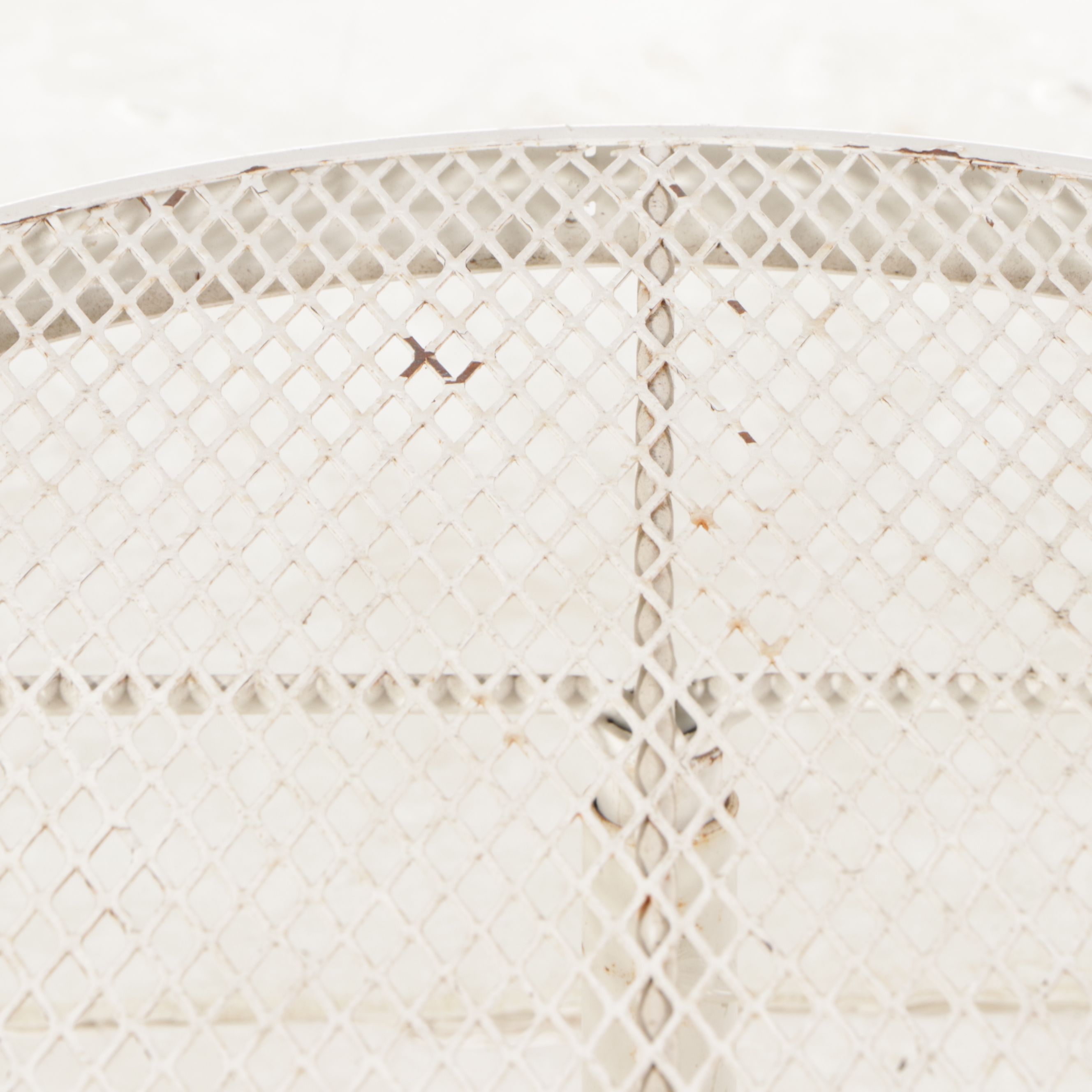 Homecrest White-Painted Wrought Iron Patio Furniture with Cushions