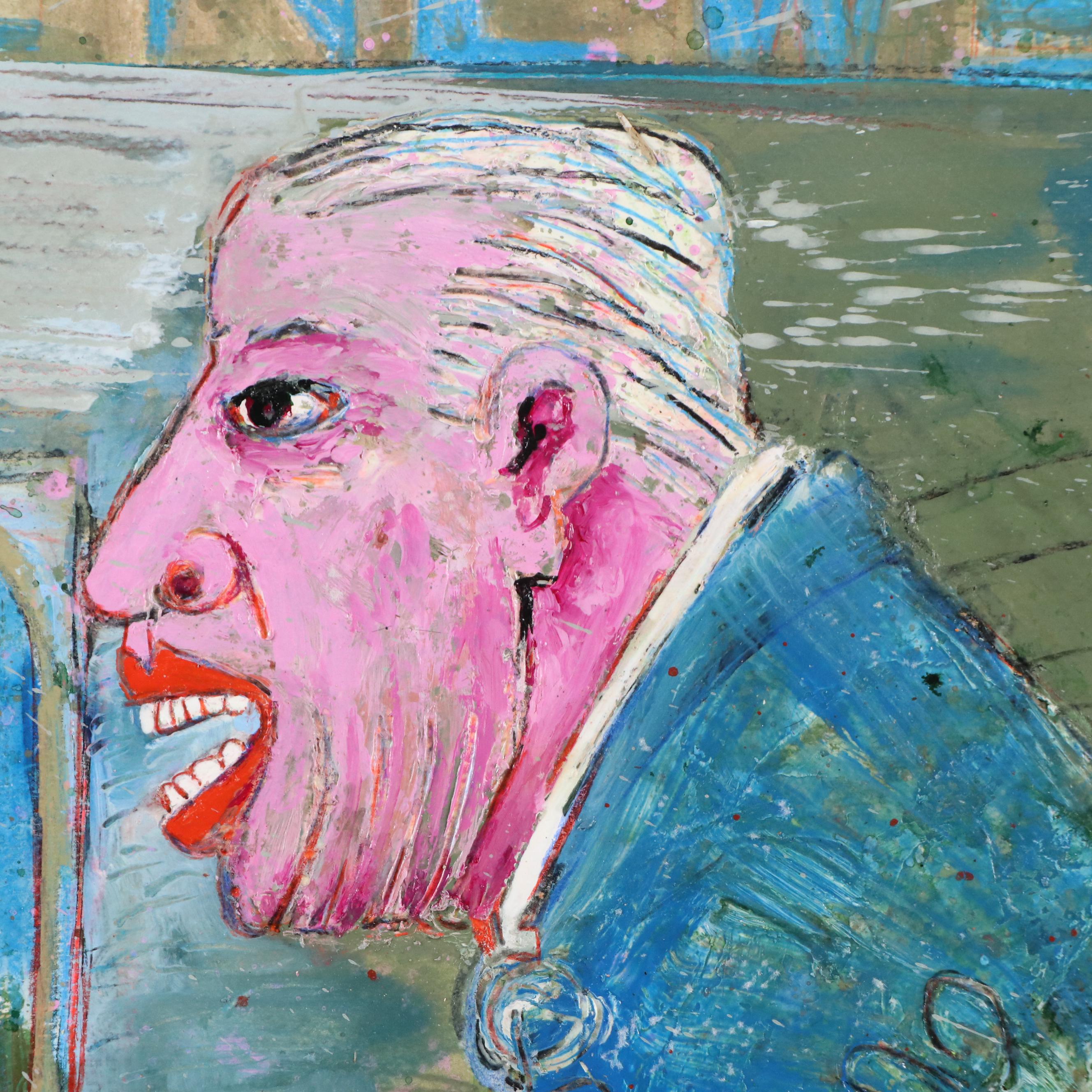 Harry Hilson Acrylic Painting "News from the White House"