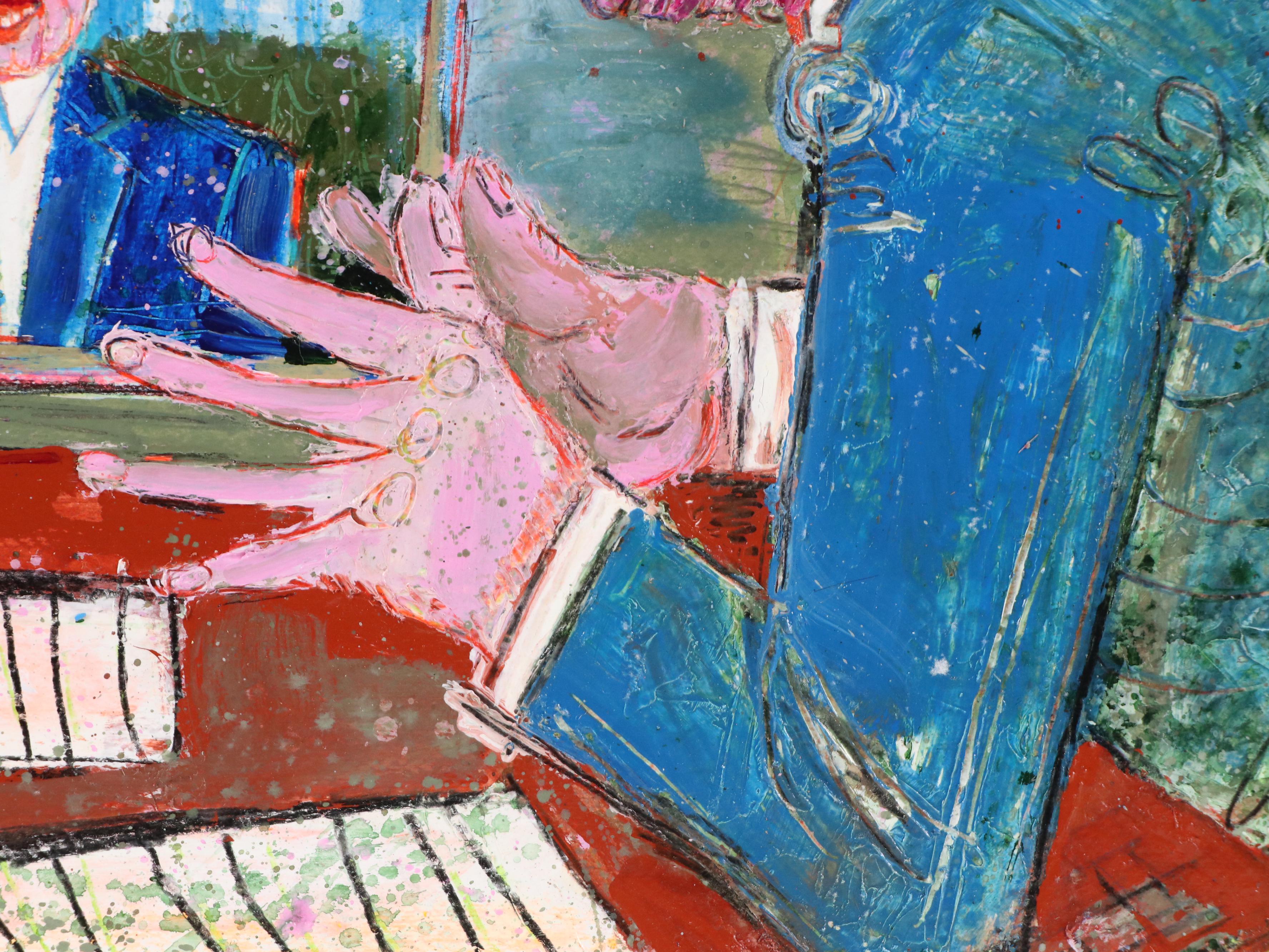 Harry Hilson Acrylic Painting "News from the White House"