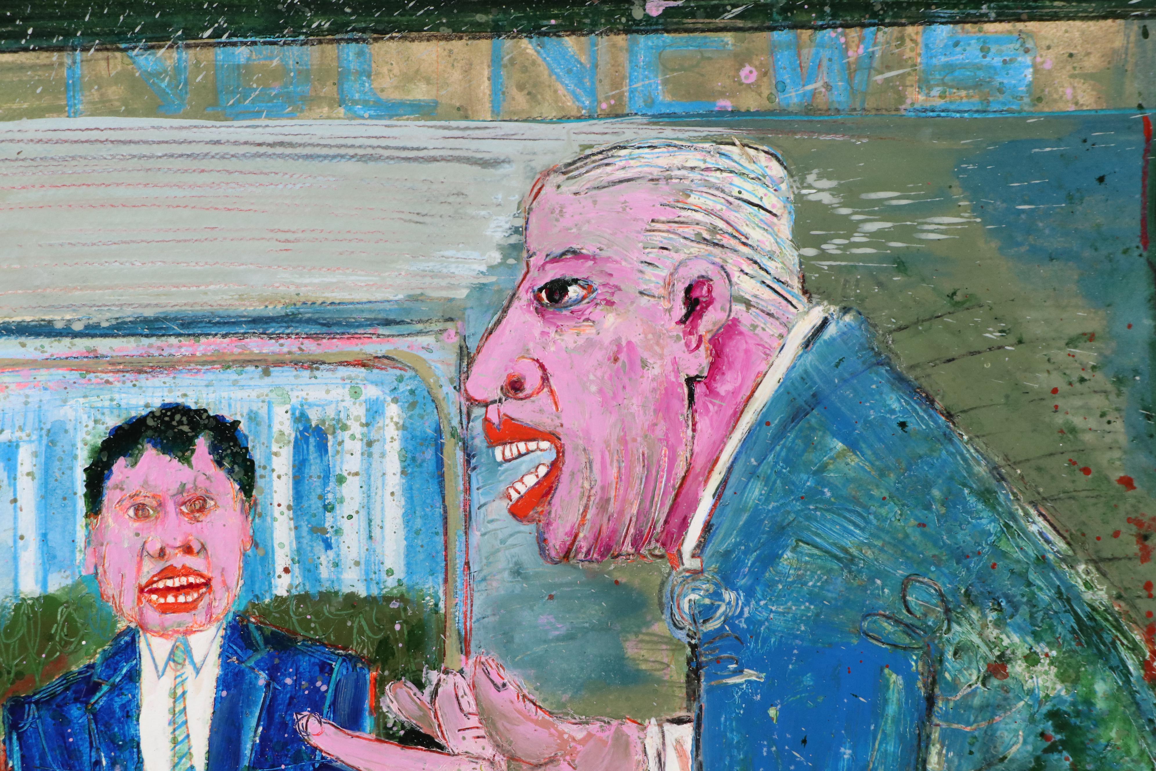 Harry Hilson Acrylic Painting "News from the White House"