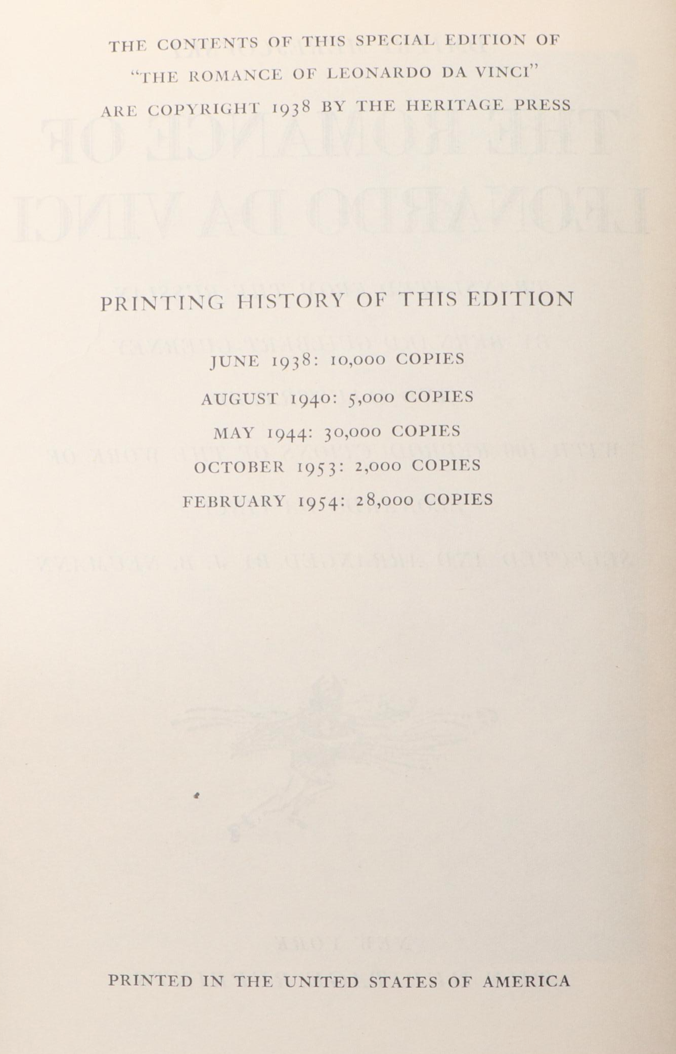 Illustrated "The Romance of Leonardo da Vinci" by Dmitri Merejcovski, 1954