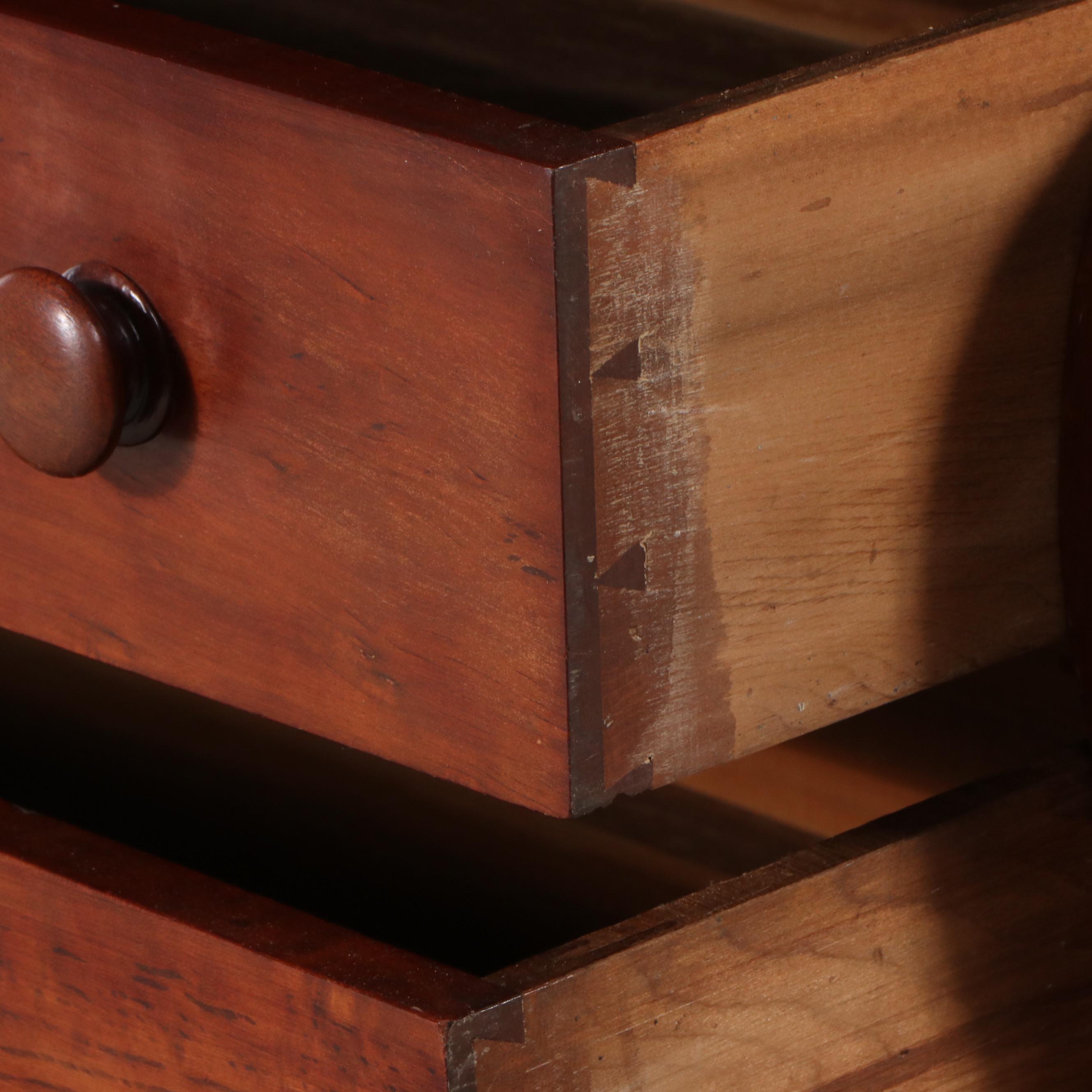 American Empire Style Mahogany Finish Chest Of Drawers, Mid to Late 19th Century