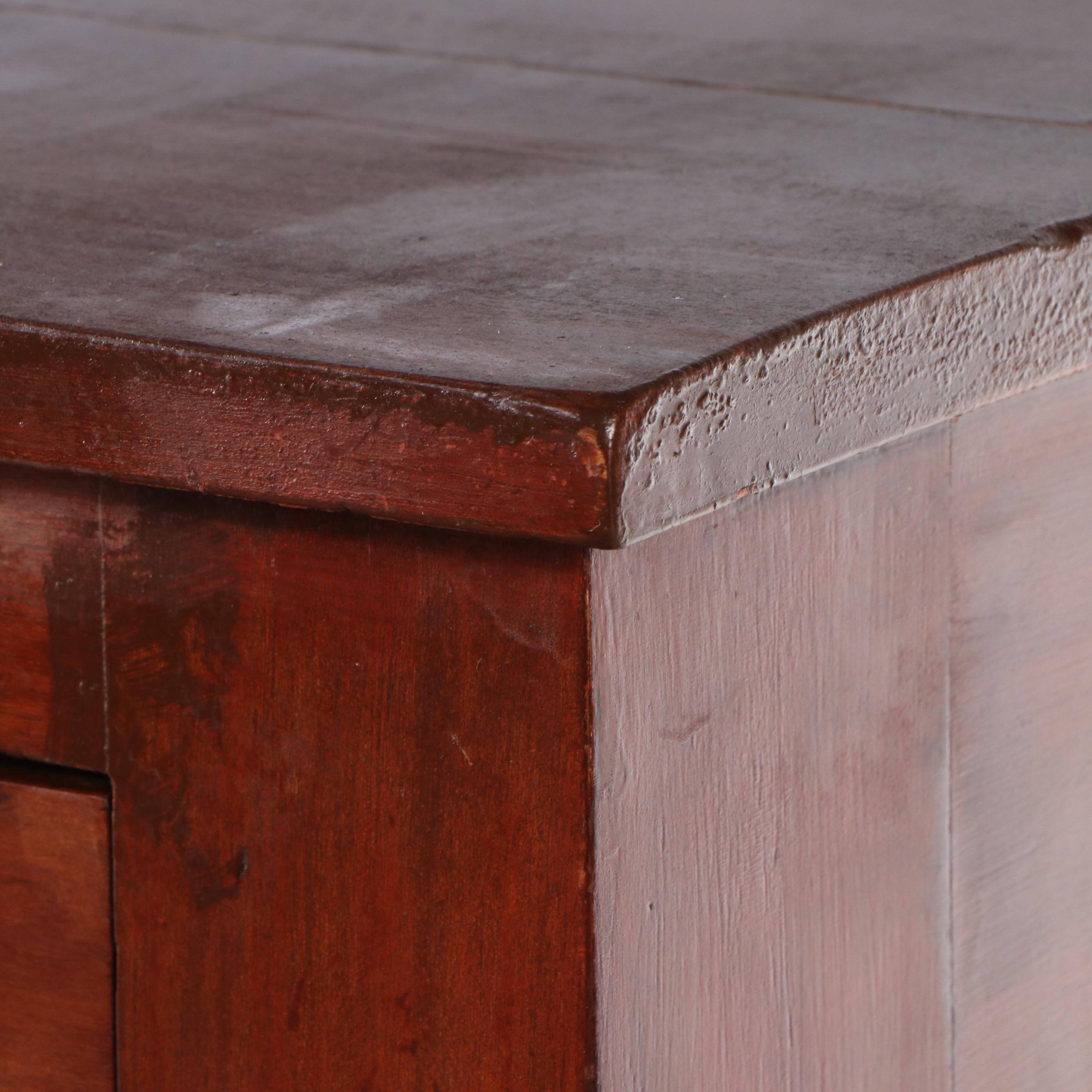 American Empire Style Mahogany Finish Chest Of Drawers, Mid to Late 19th Century