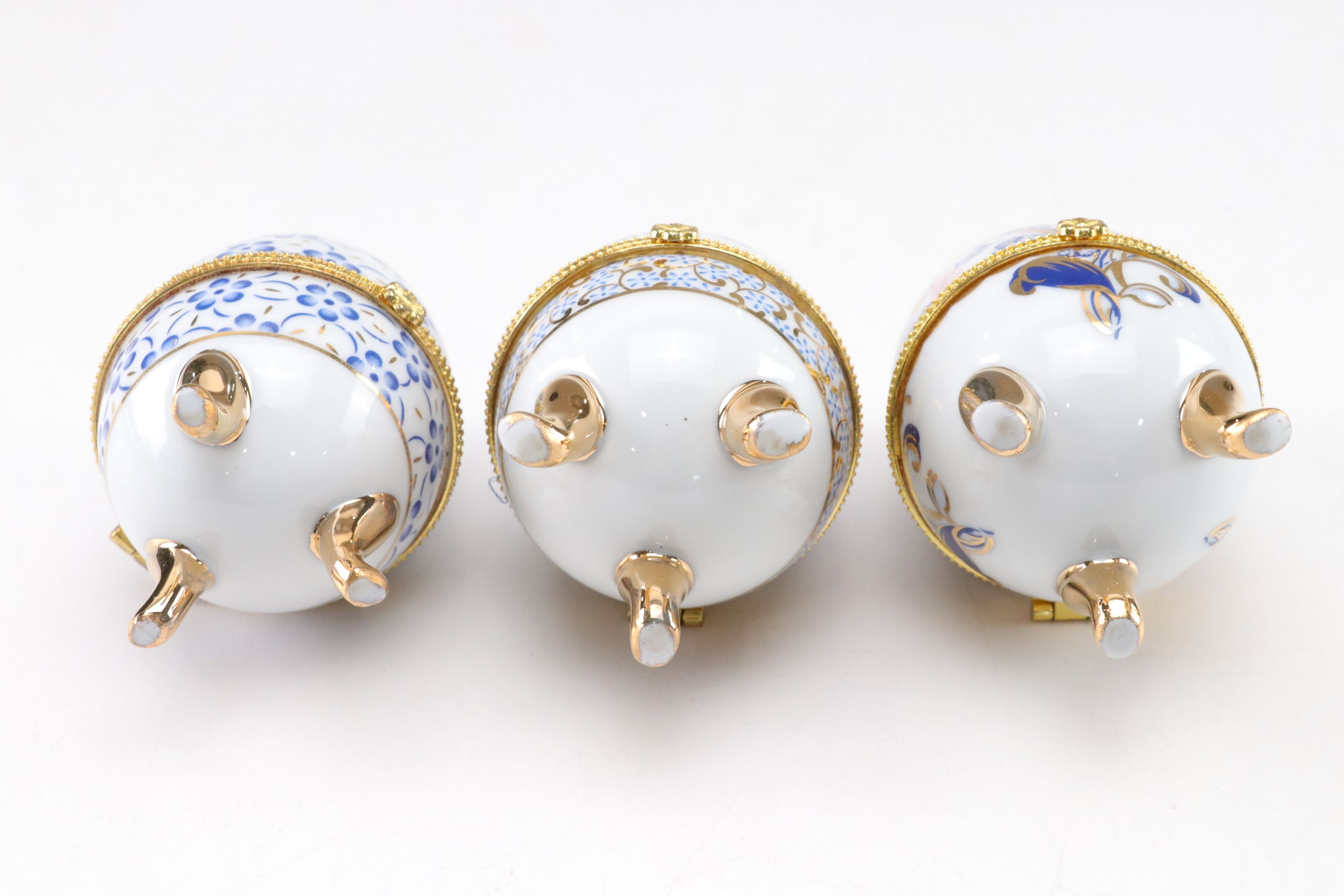 Limoges Style Porcelain Egg Hinged Box Collection