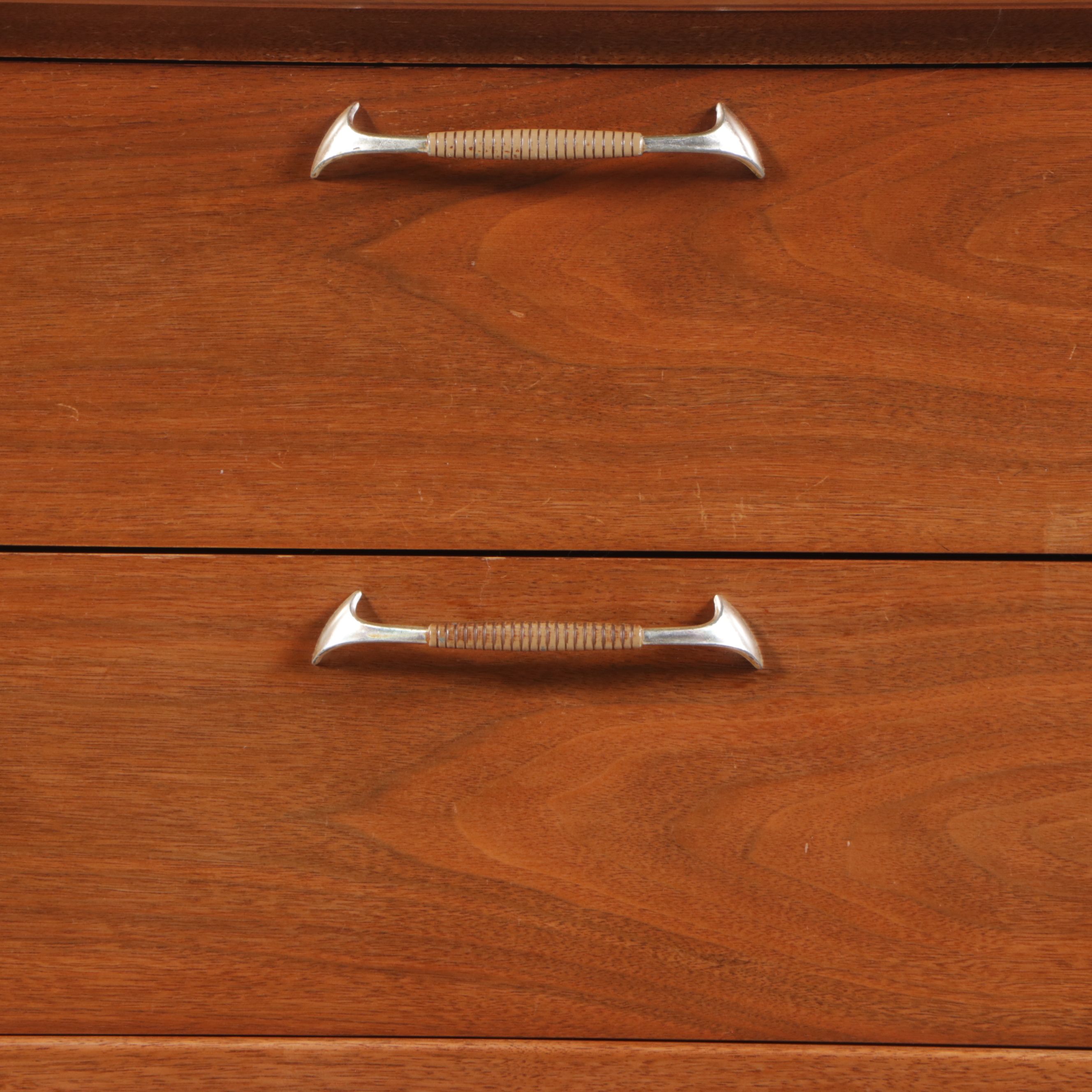 Drexel Mid Century Modern Style Walnut Chest of Drawers