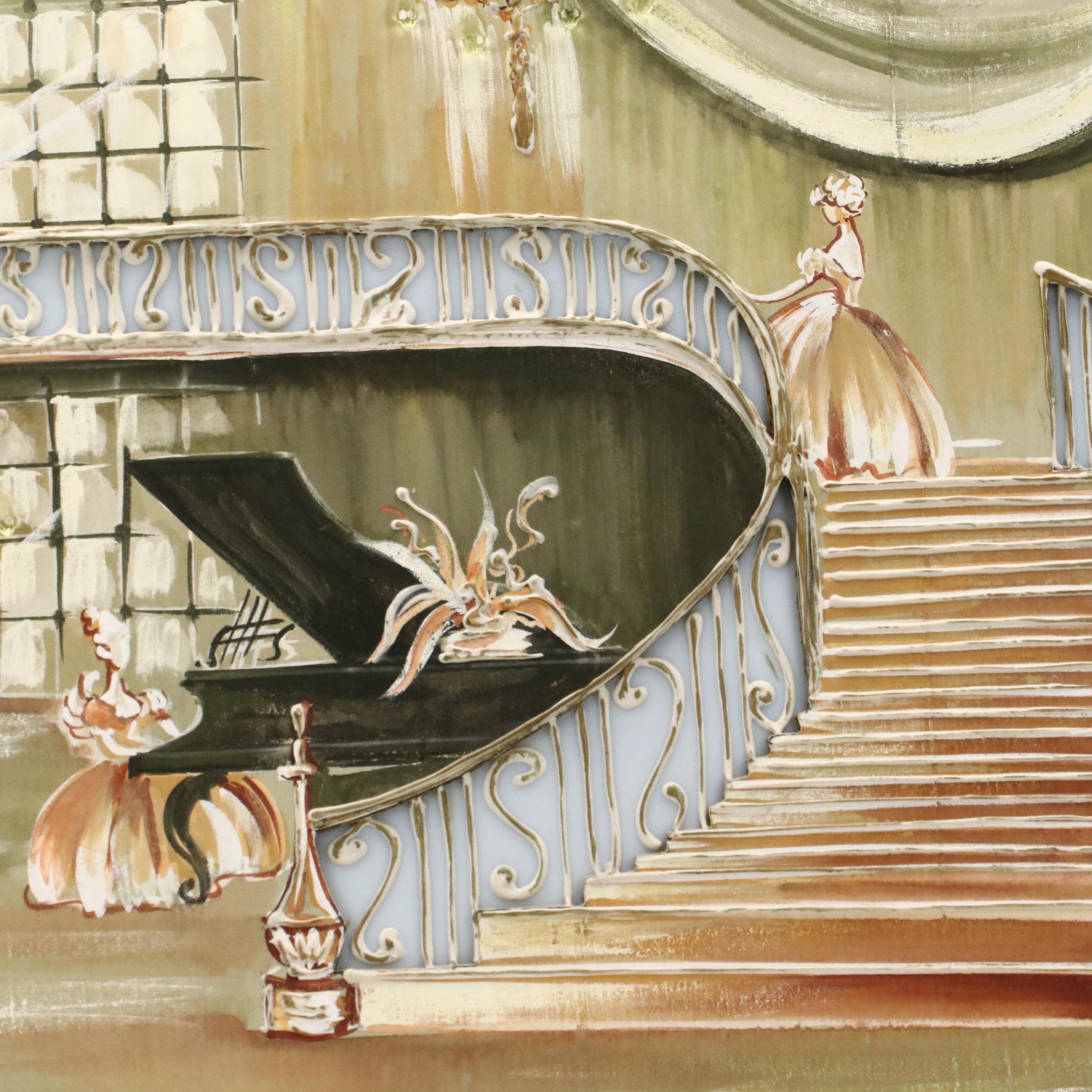 Goodman-Dean-Scott Inc. Light-Up Mixed Media Painting, Circa 1970