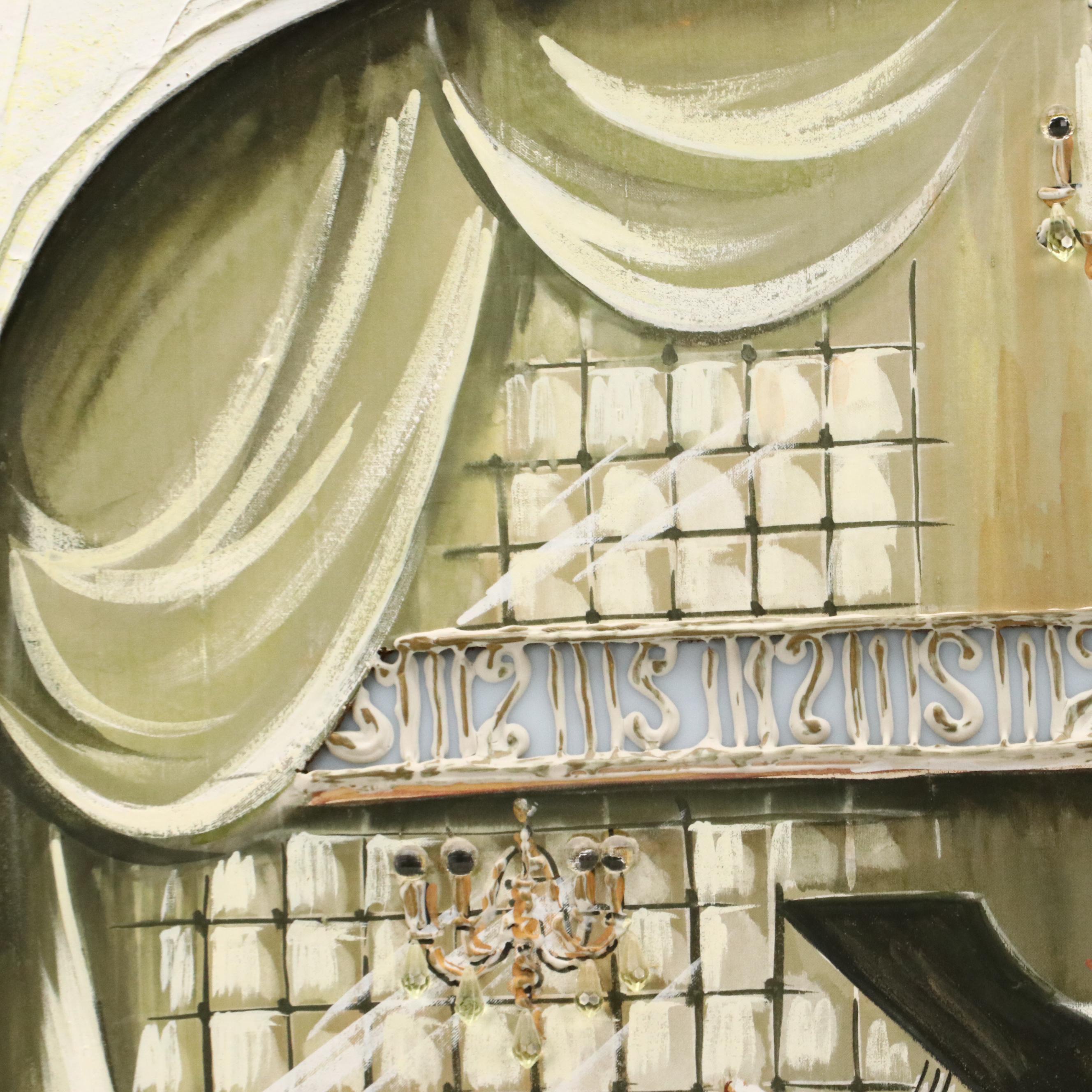 Goodman-Dean-Scott Inc. Light-Up Mixed Media Painting, Circa 1970