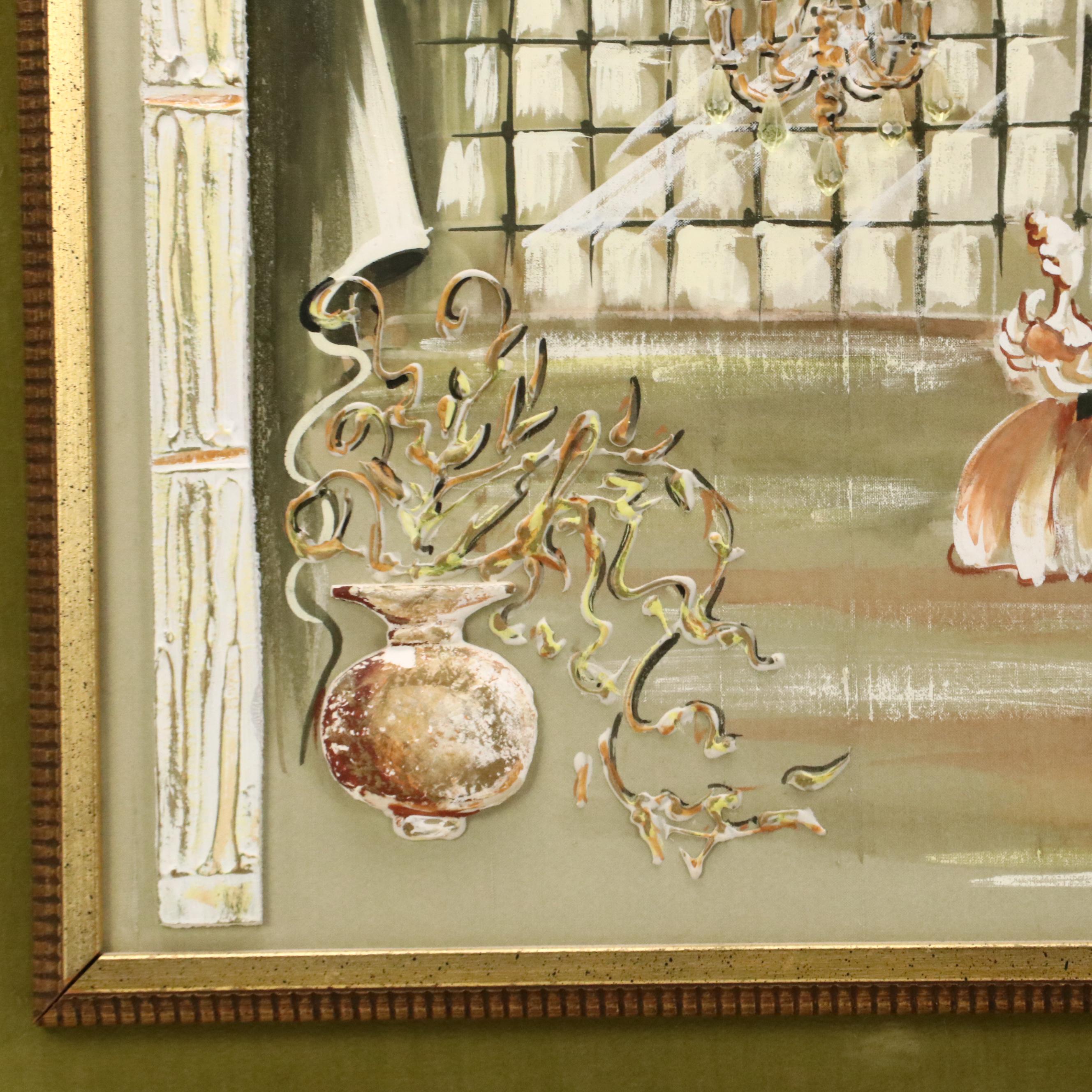 Goodman-Dean-Scott Inc. Light-Up Mixed Media Painting, Circa 1970