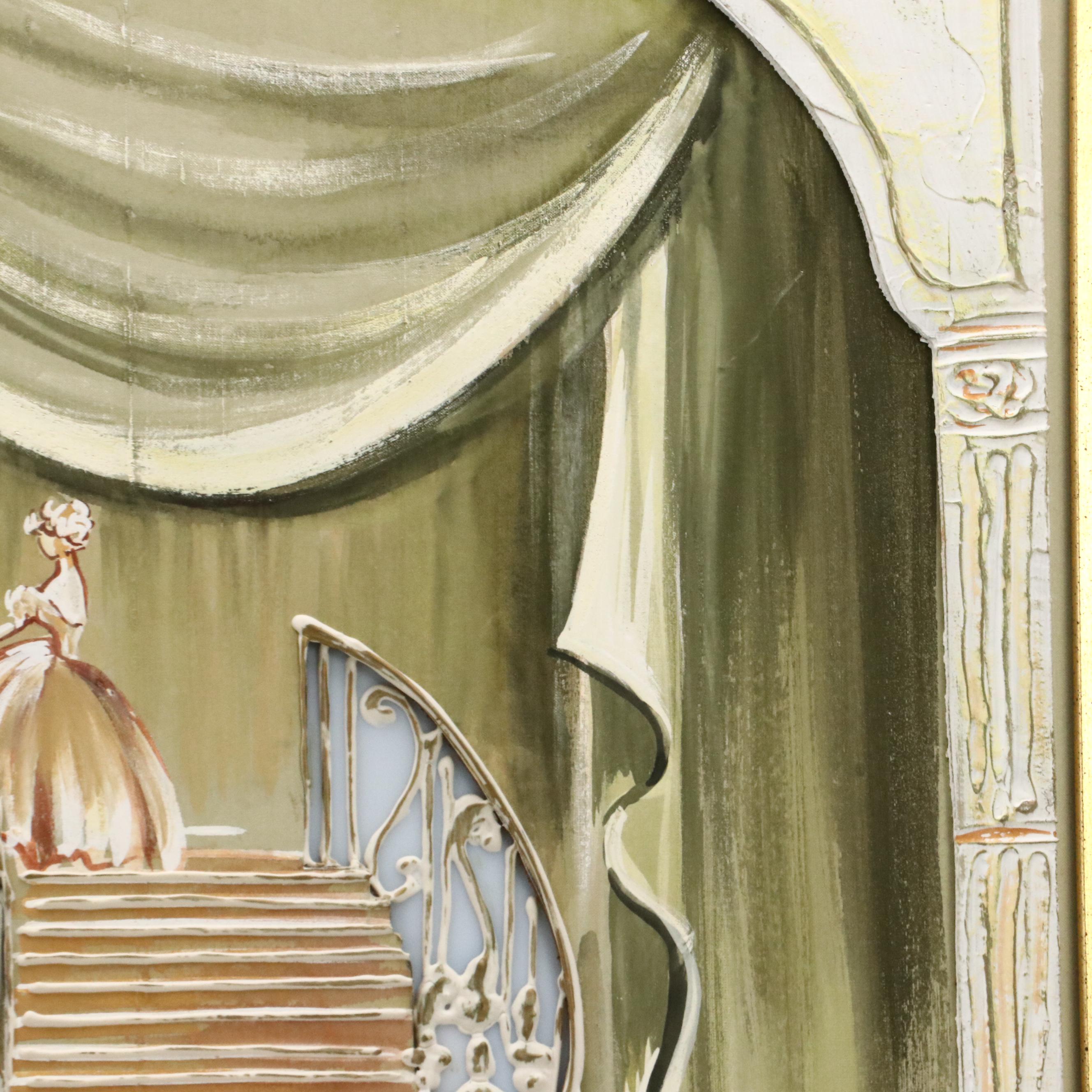 Goodman-Dean-Scott Inc. Light-Up Mixed Media Painting, Circa 1970