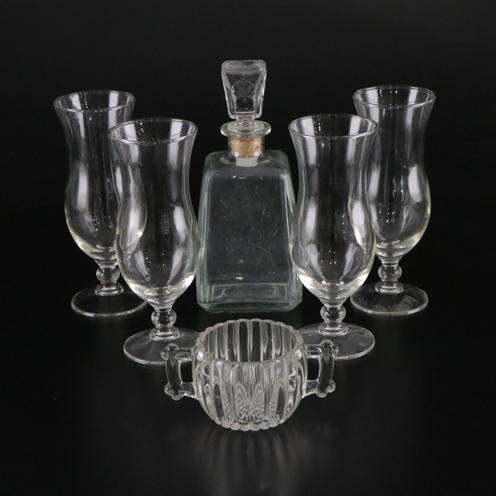 John McNaughton Co. Whiskey Bottle & Other Glassware