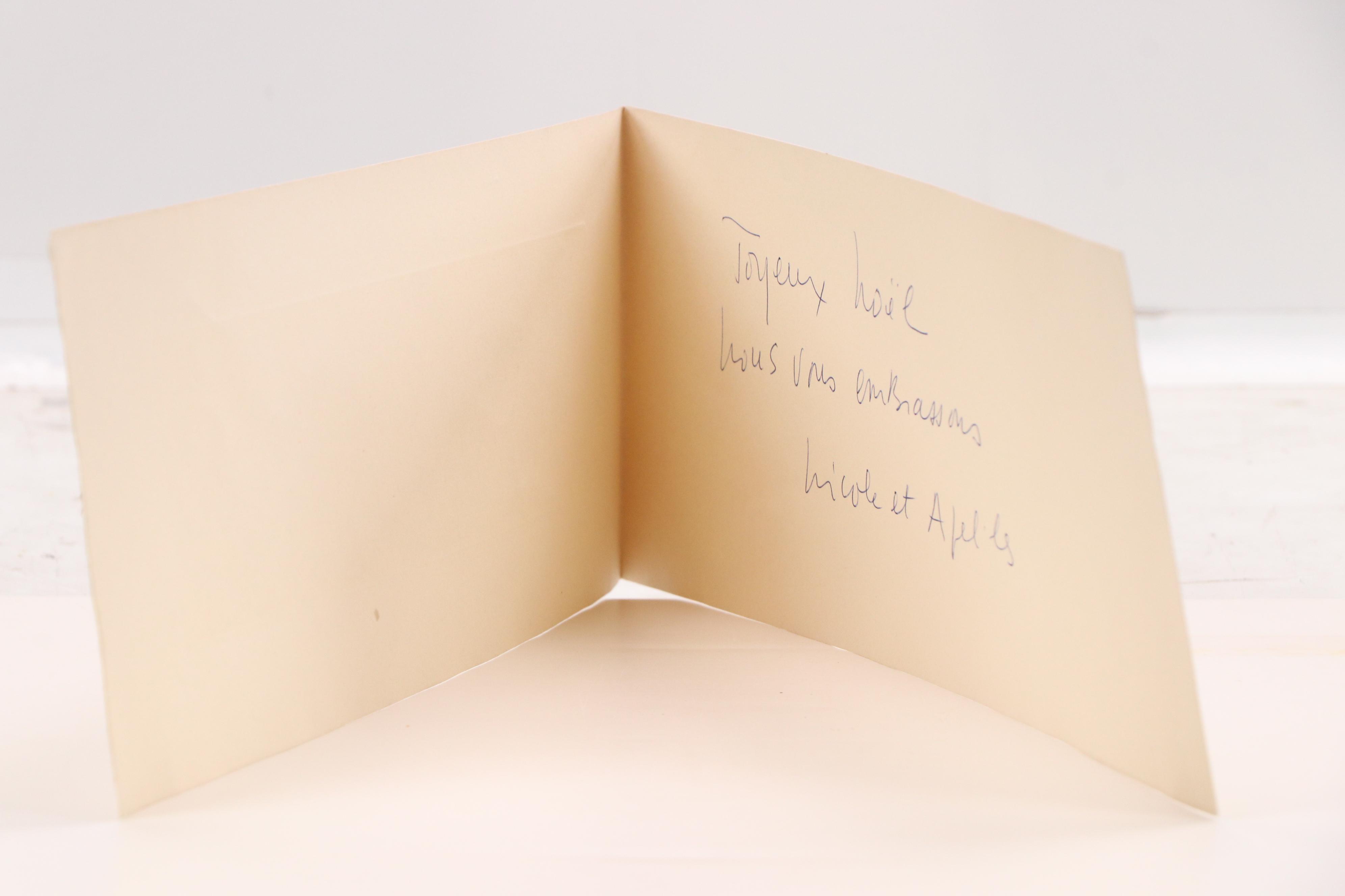 French Etching With Drypoint of Forested Landscape in Snow