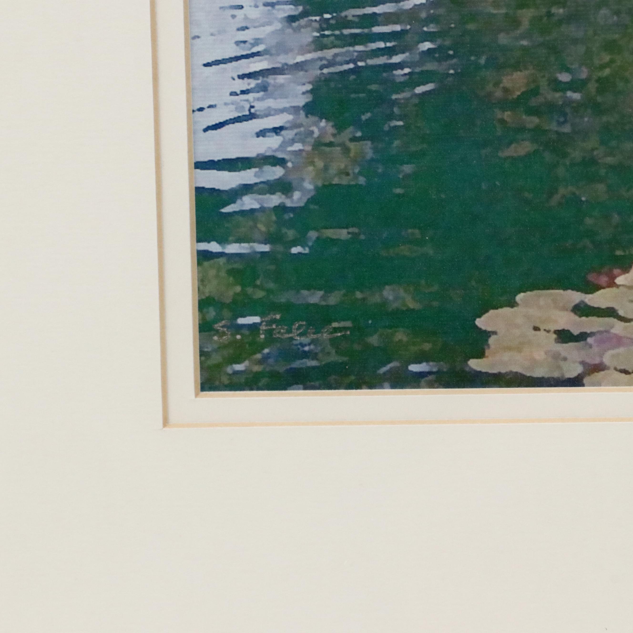 Impressionistic Pond Scene Giclée, Early 21st Century