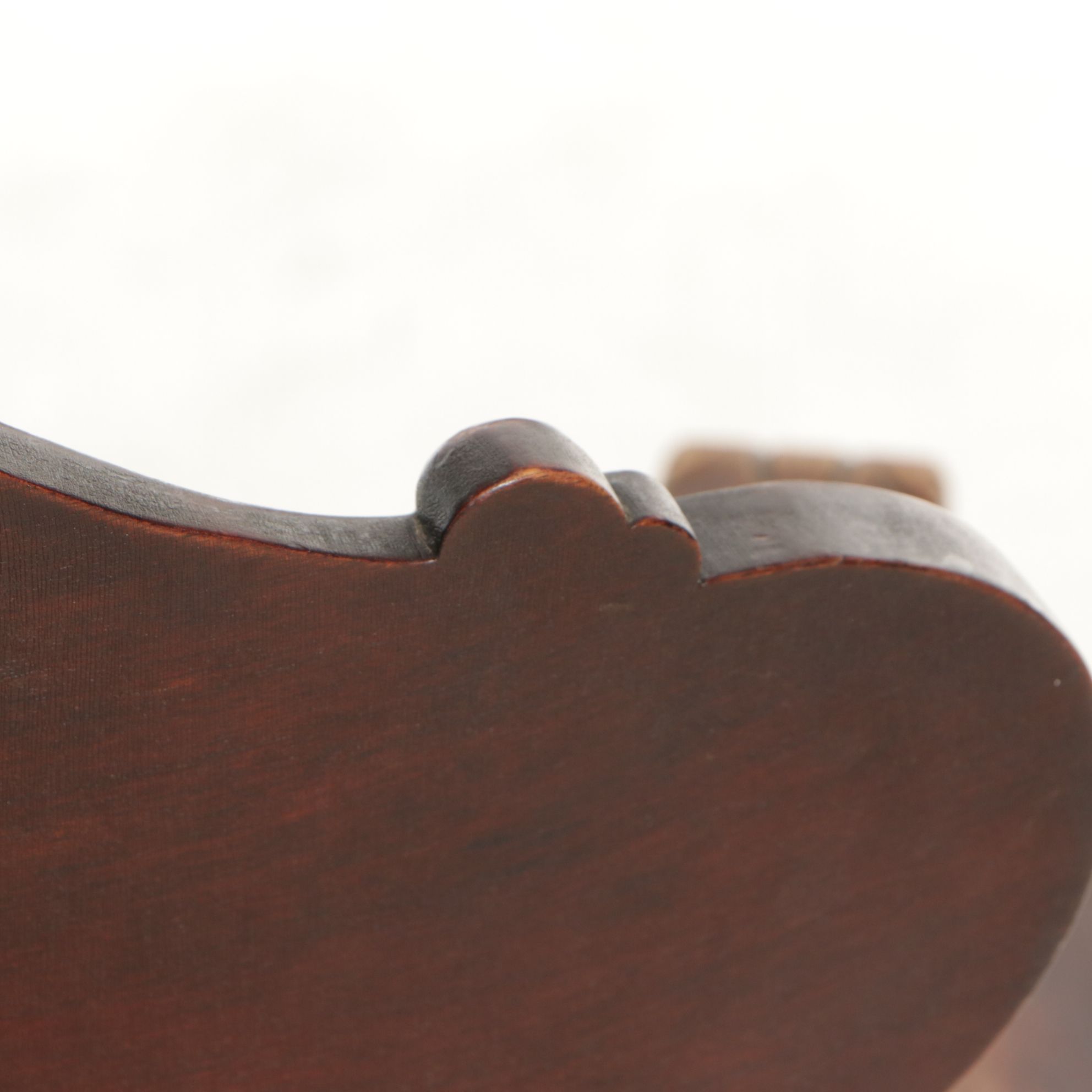 Rocking Chair with Carved Face and Mother-of-Pearl Inlay, Early 20th Century