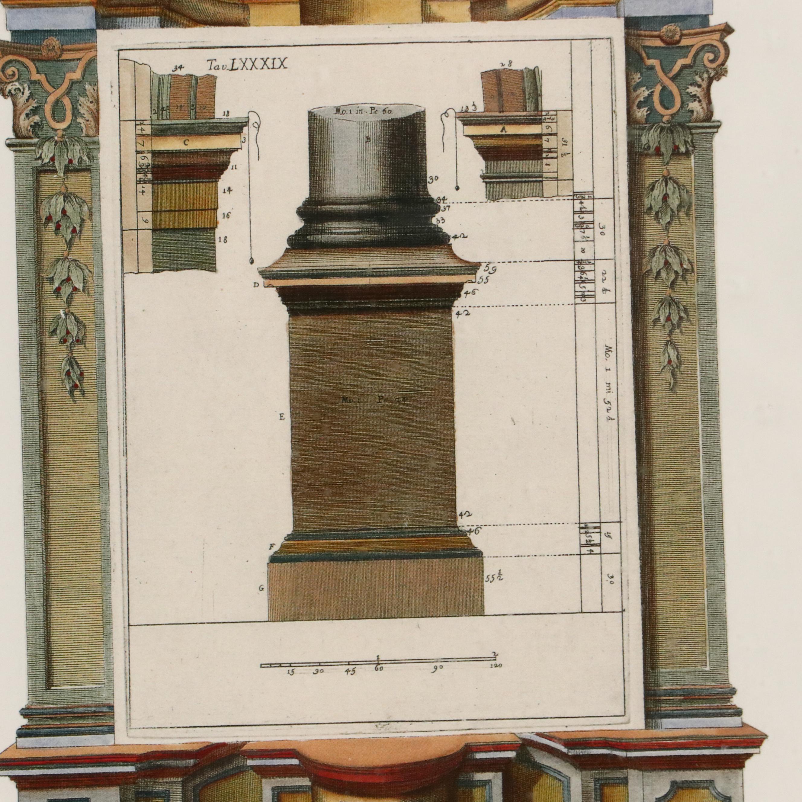 Architectural Lithographs After Giorgio Fossati, Late 20th Century