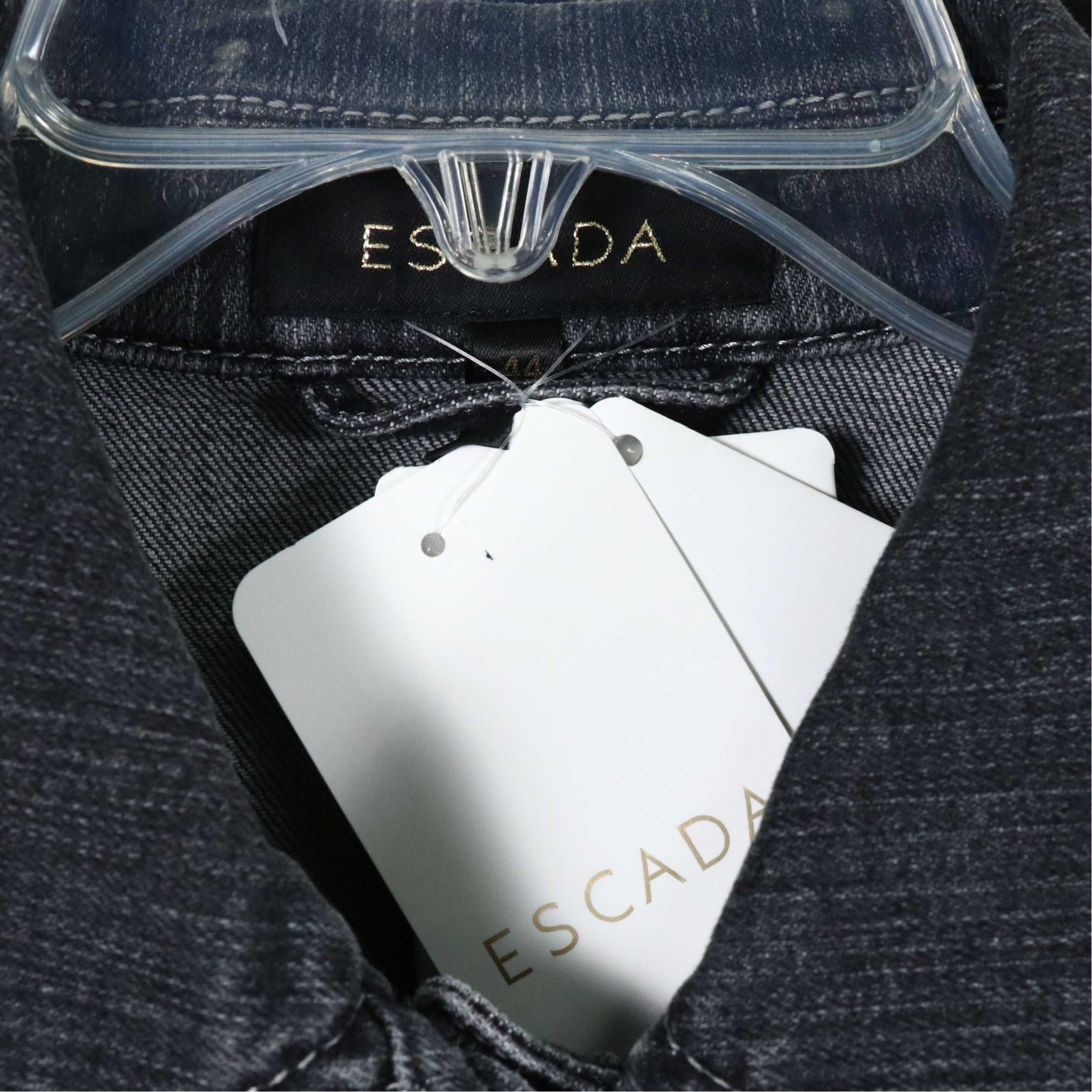 Escada Embellished Jean and Capri with Military Style Jacket with Tags