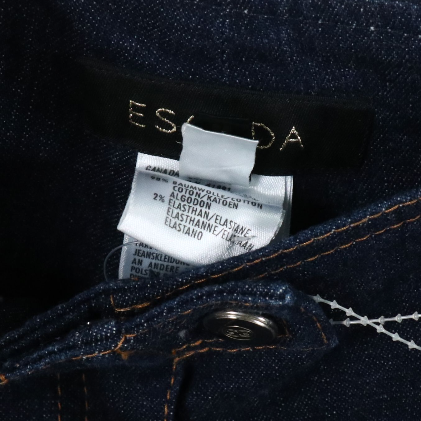 Escada Embellished Jean and Capri with Military Style Jacket with Tags