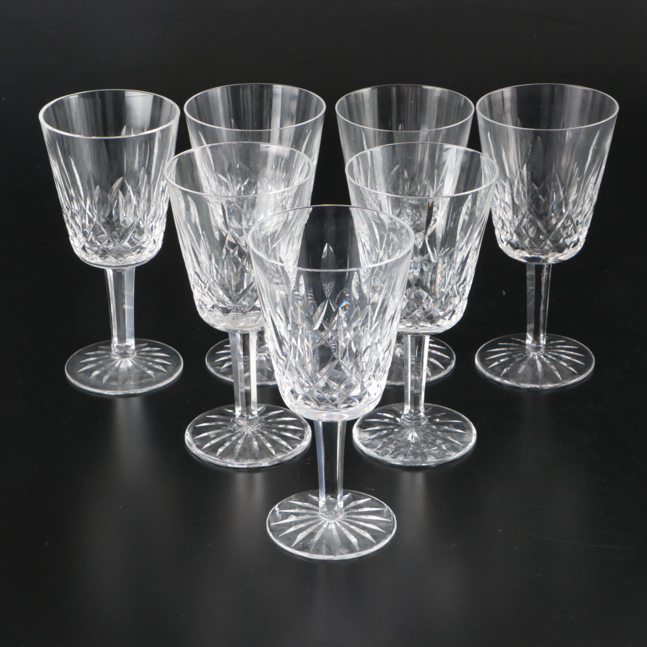 Waterford "Lismore" Crystal Water Goblets