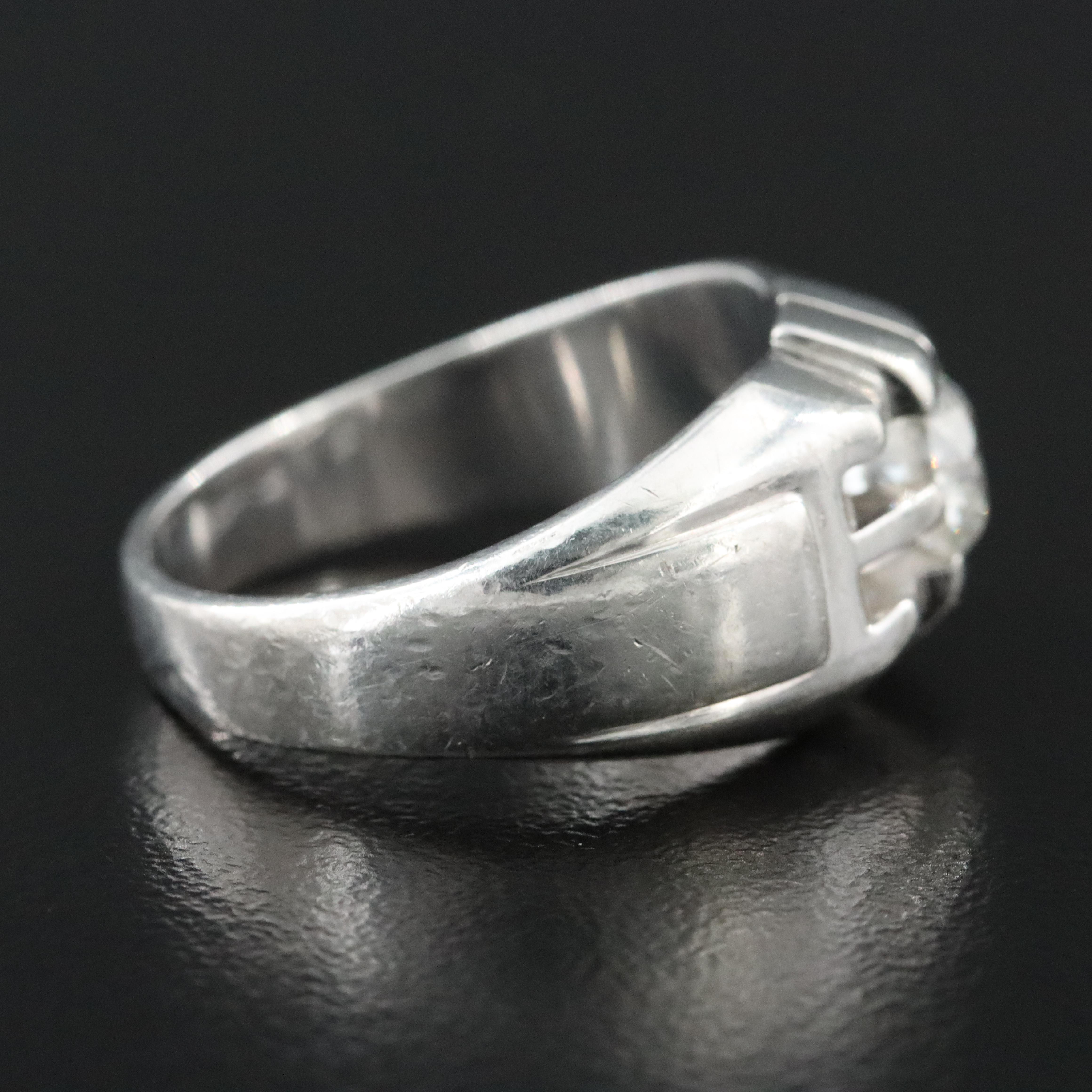 Vintage Cartier Platinum 0.88 CT Solitaire Diamond Ring