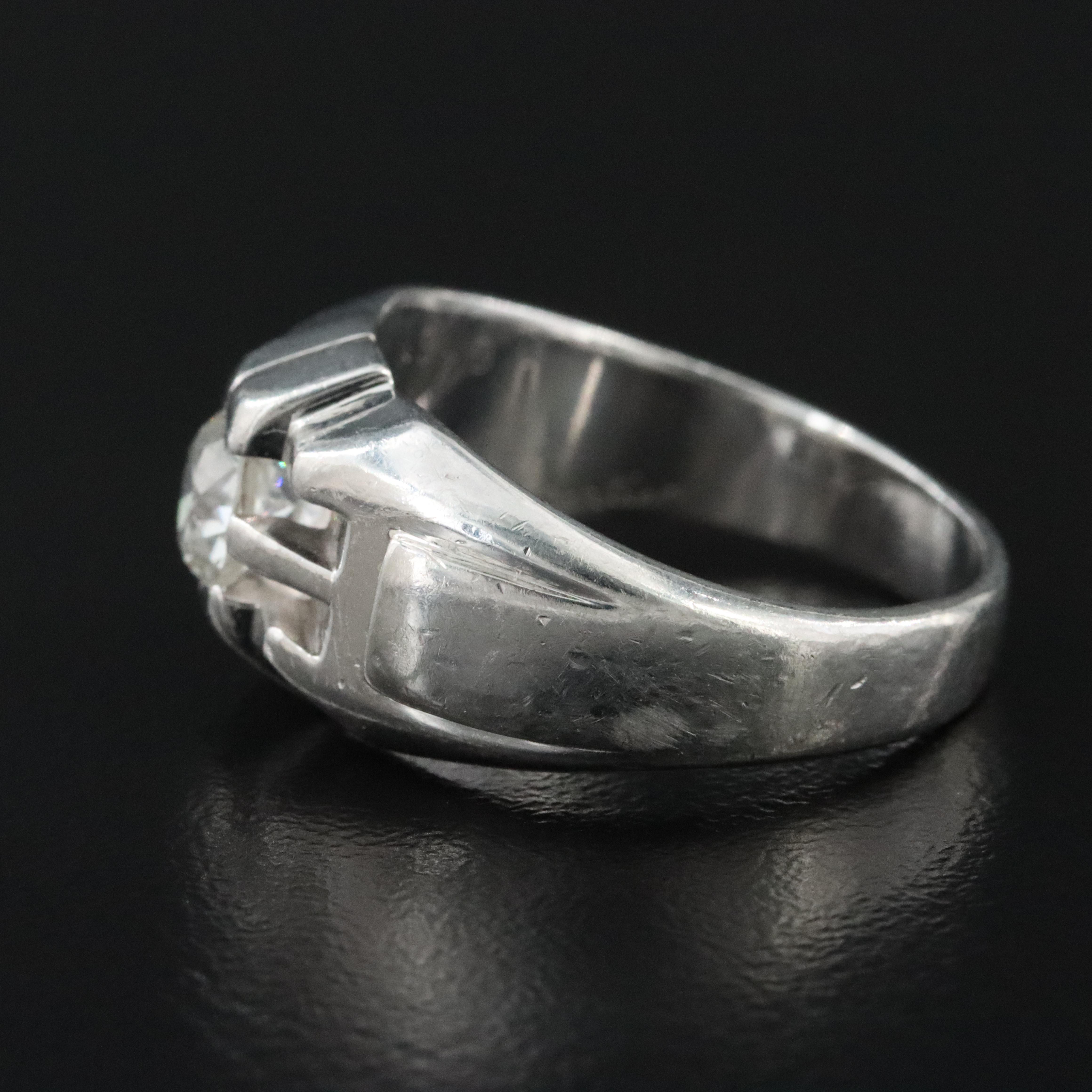 Vintage Cartier Platinum 0.88 CT Solitaire Diamond Ring