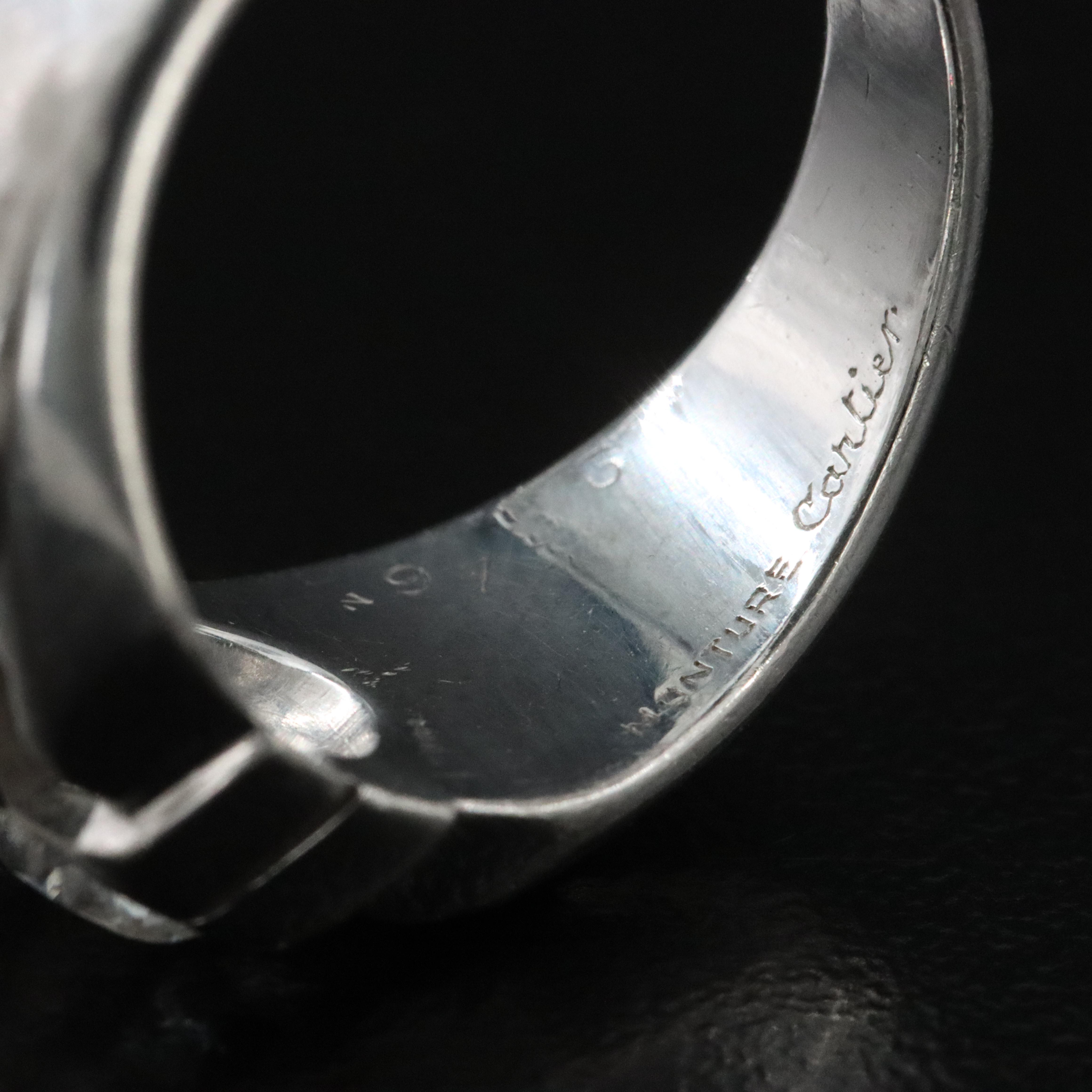 Vintage Cartier Platinum 0.88 CT Solitaire Diamond Ring