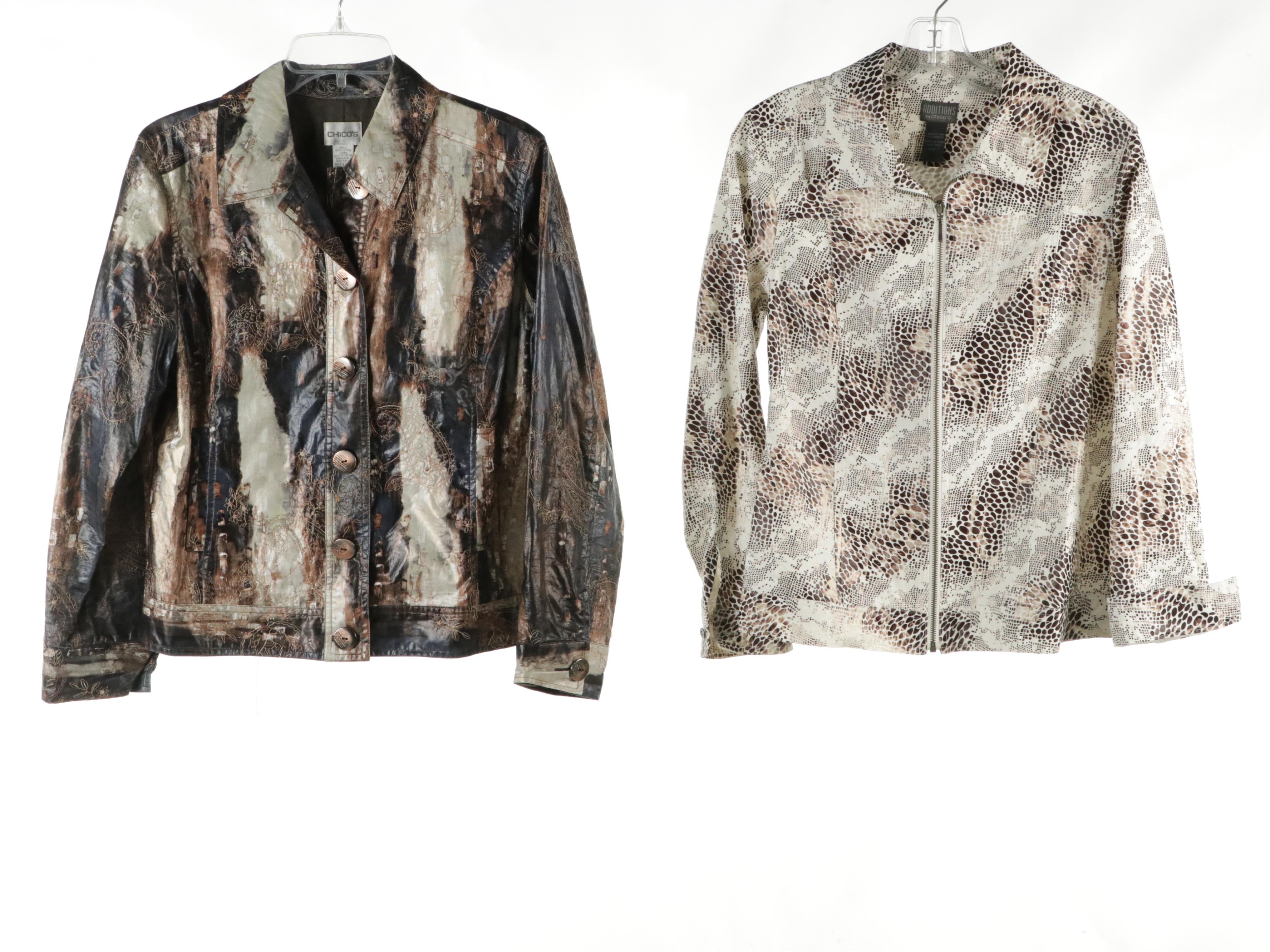 Mary Lucille Satin Pants, Magaschoni Cashmere Zip Sweater, Chico's Jackets, More