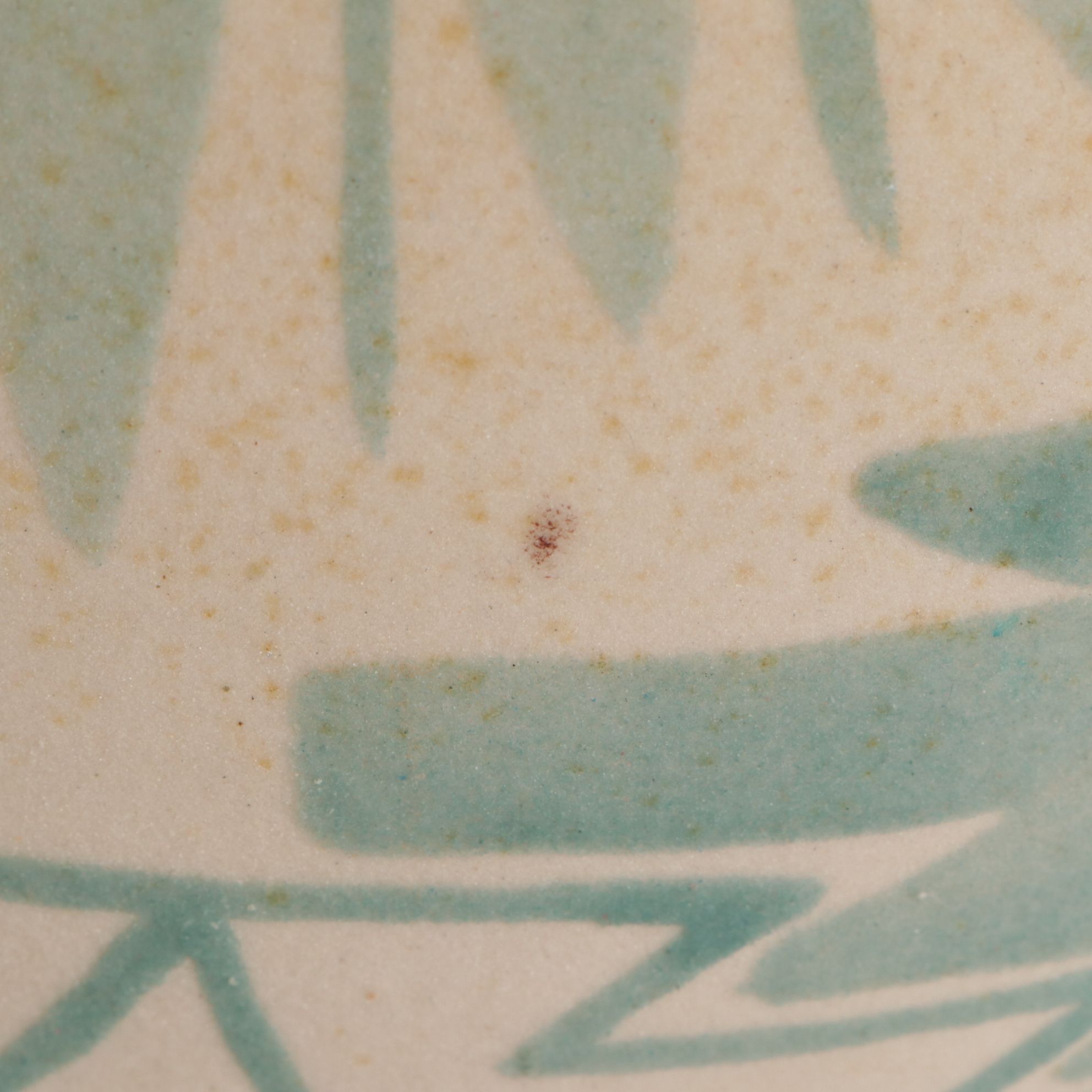 Southwestern Theme Hand-Painted Ceramic Table Lamp with Pleated Shade