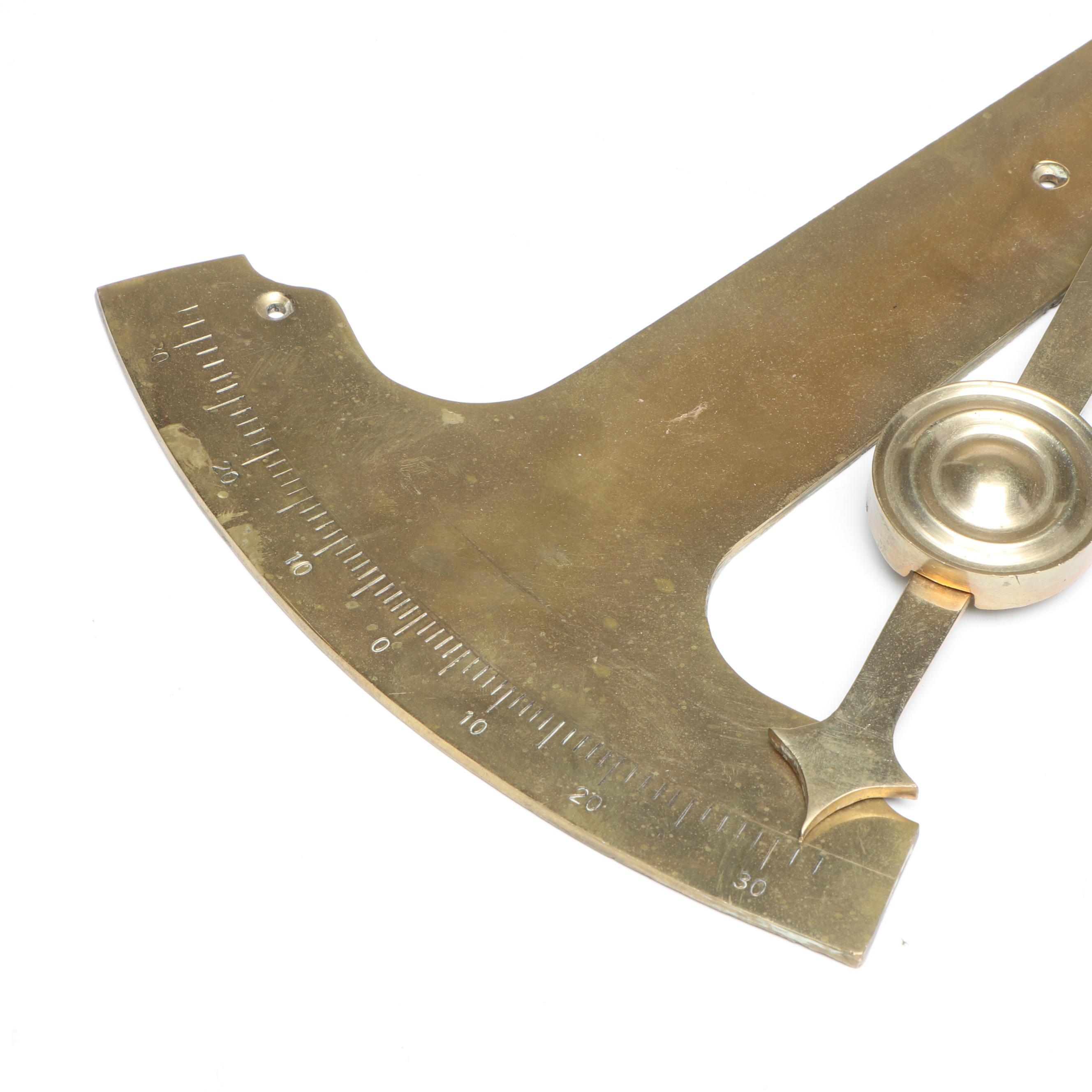 Nautical Brass Double Pendulum Ship's Inclinometer