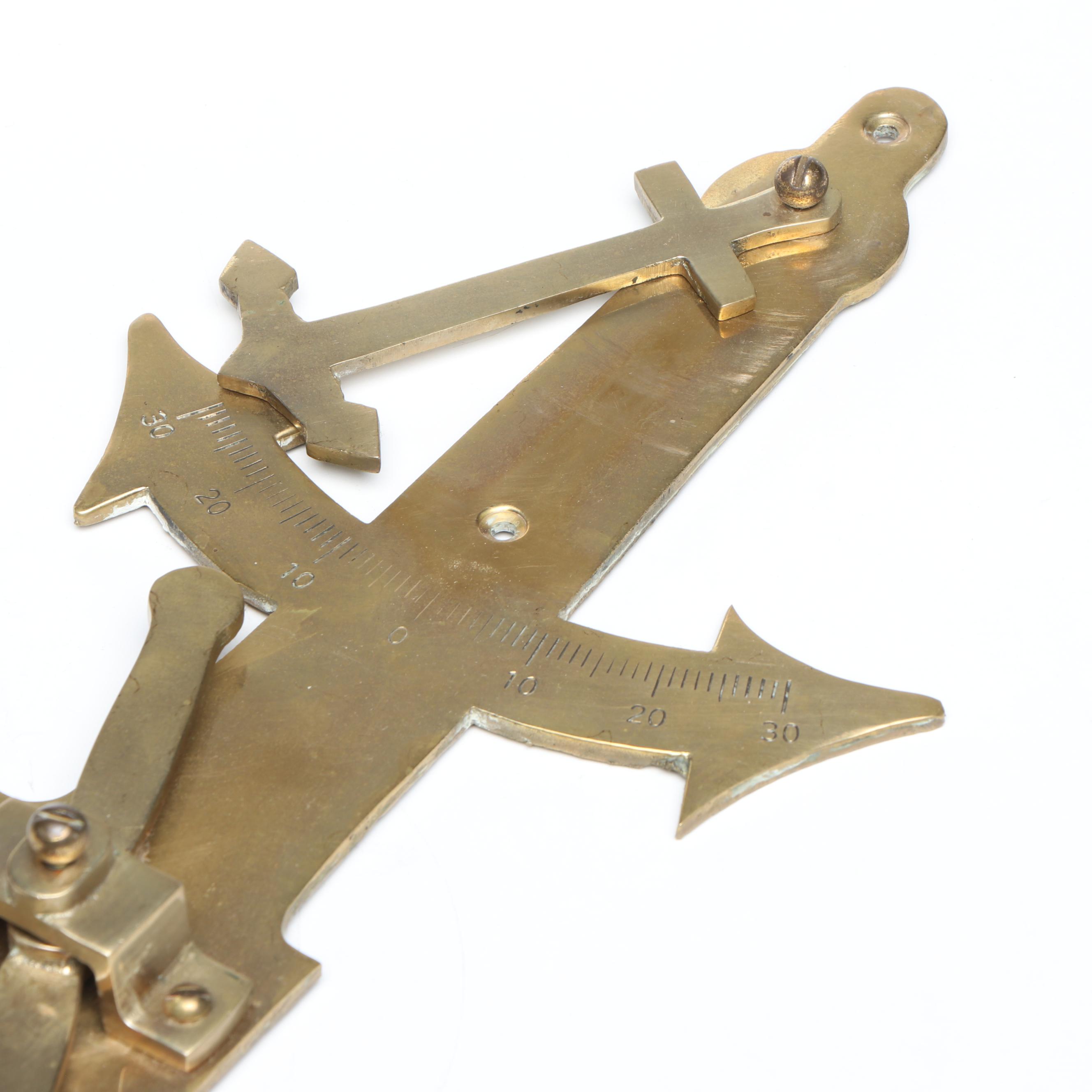 Nautical Brass Double Pendulum Ship's Inclinometer