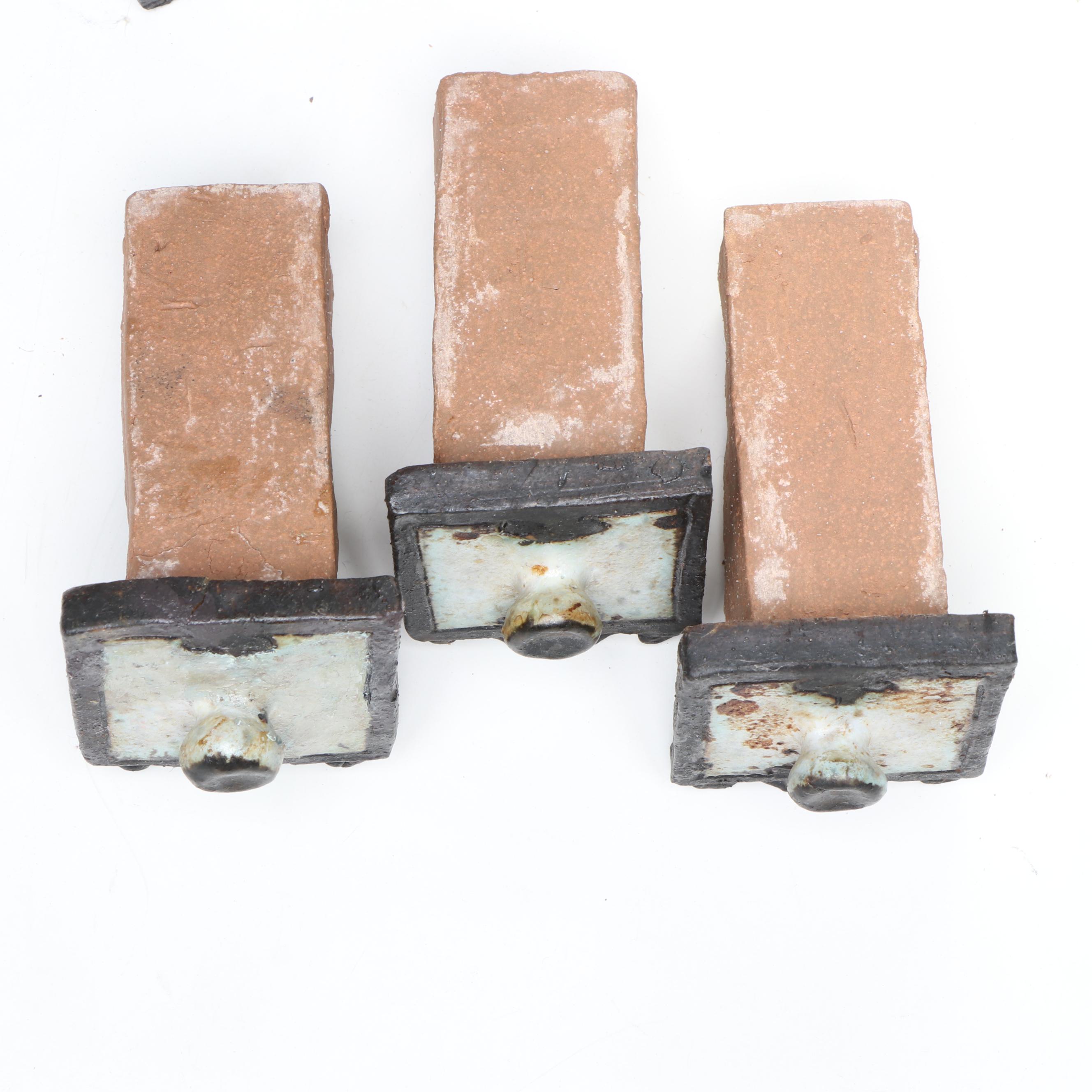 Artist Signed Three-Drawer Ceramic Cabinet