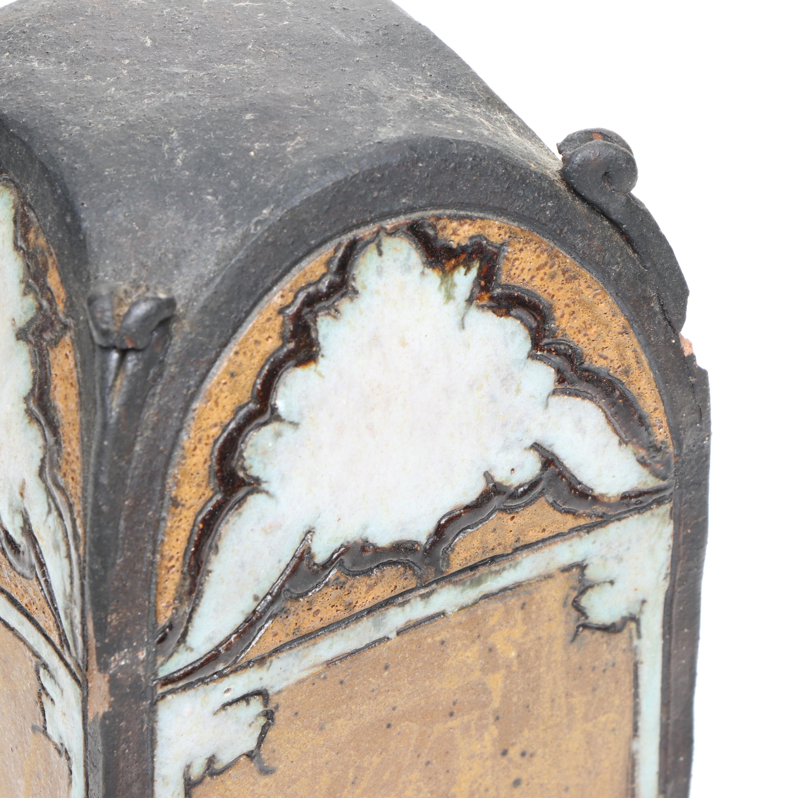 Artist Signed Three-Drawer Ceramic Cabinet