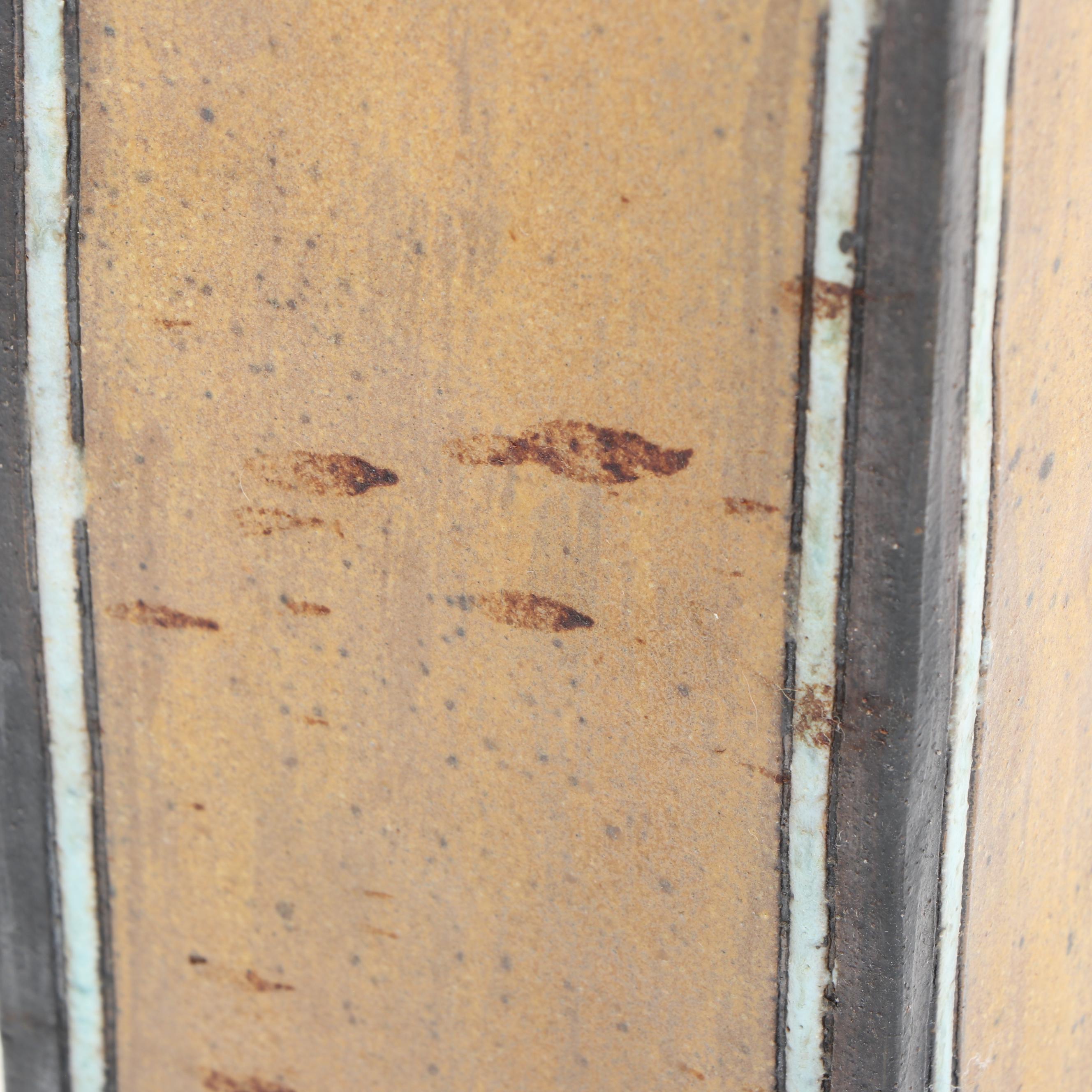 Artist Signed Three-Drawer Ceramic Cabinet